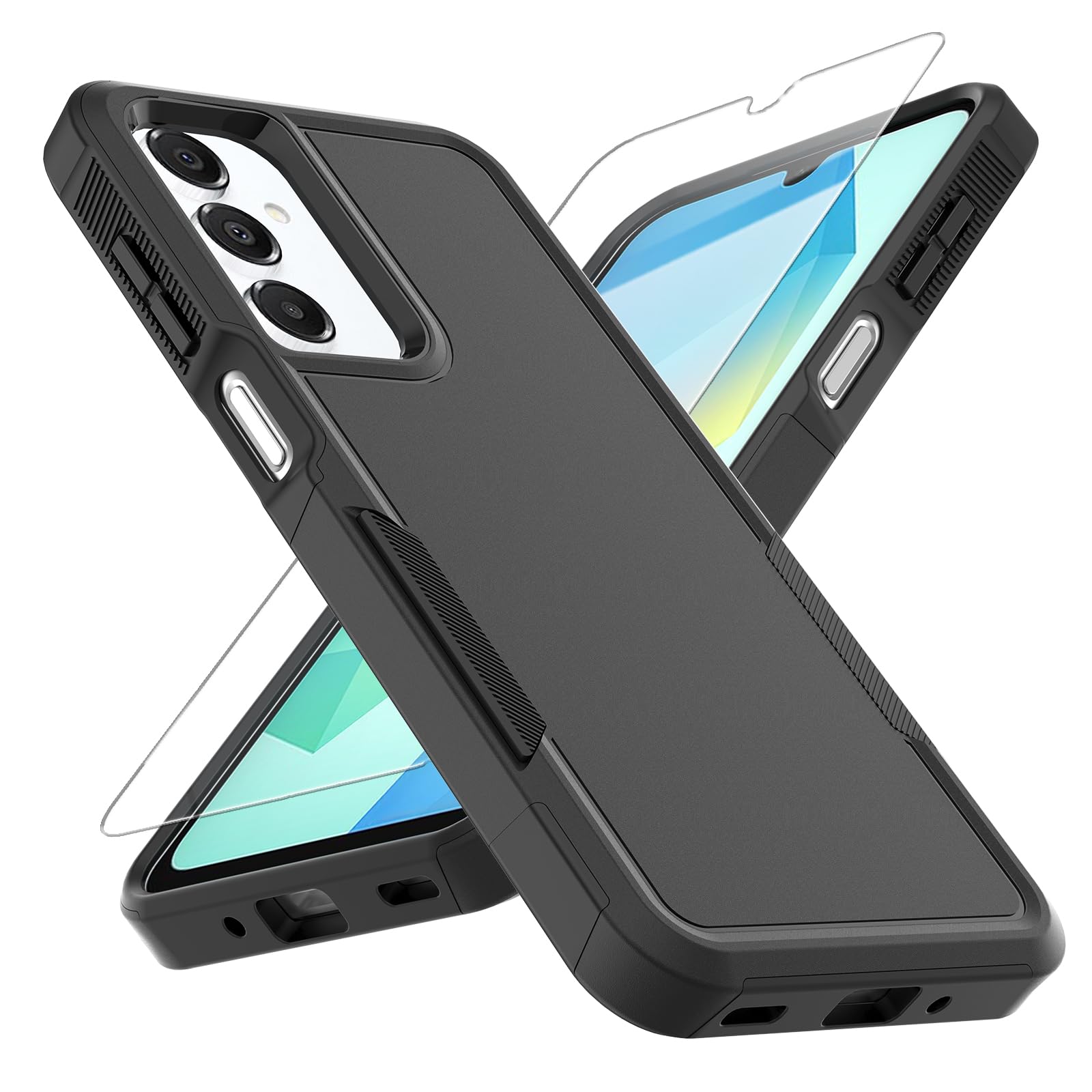 for Galaxy A16 5G Phone Case,[Military Grade Drop Tested] with Screen Protector, Dual Layer Protective Heavy Duty Cell Phone Cov