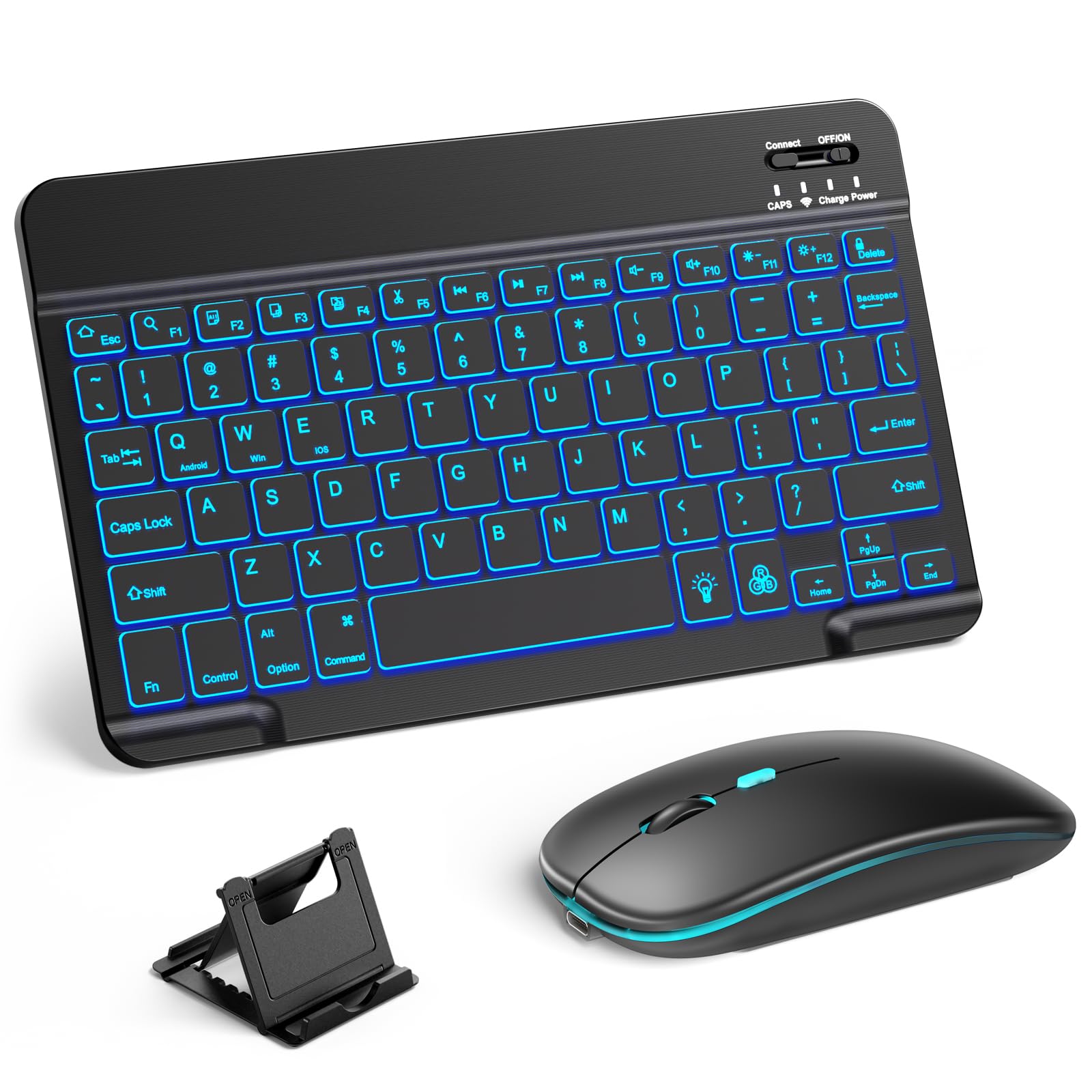 Hamile Bluetooth Keyboard and Mouse for iPadRechargeable Wireless Keyboard