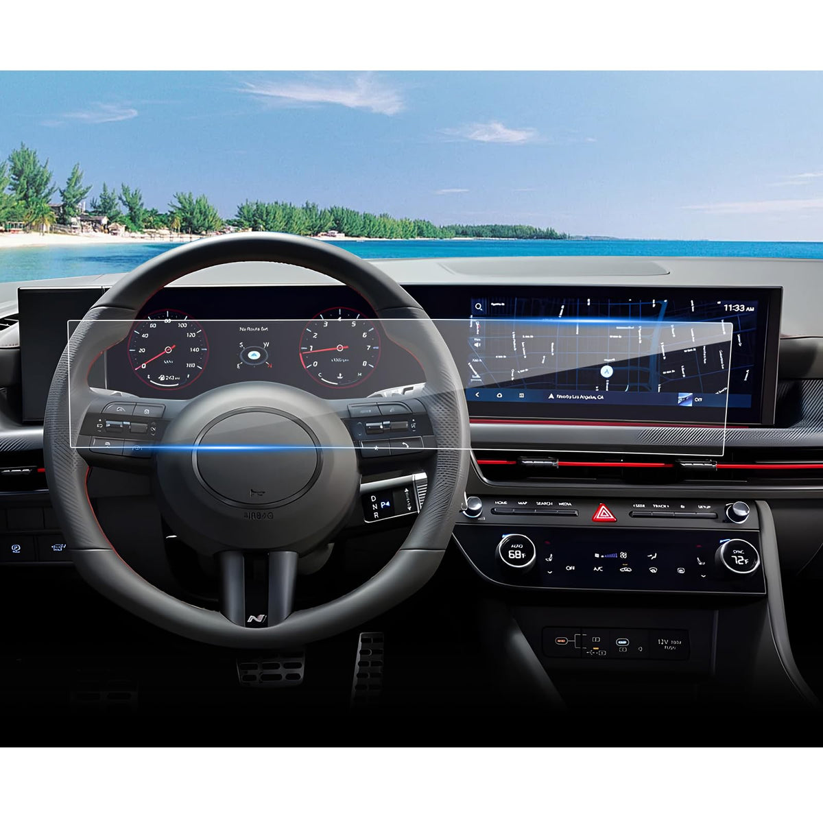 Coleya (2Pc) 2024 Sonata Screen Protector For Hyundai Sonata (Sel/N Line/Limited) 12.3 Inch Touchscreen & Instrument Cluster, 20