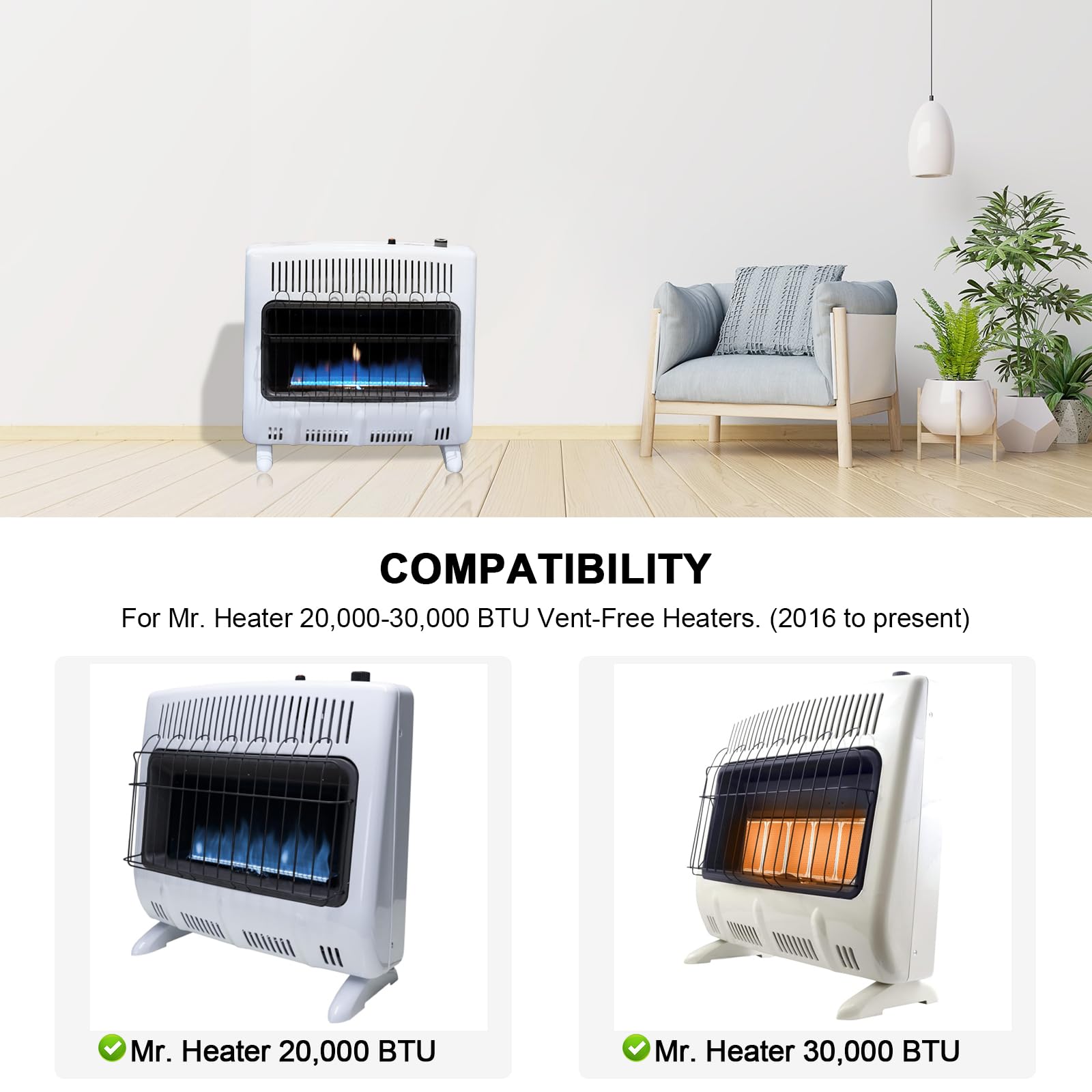 Hiorucet F299201 Blower Fan Kit For Mr. Heater 20,000 30,000 Btu Vent Free Heaters (2016 To Present), Replacement F299201 Vent F