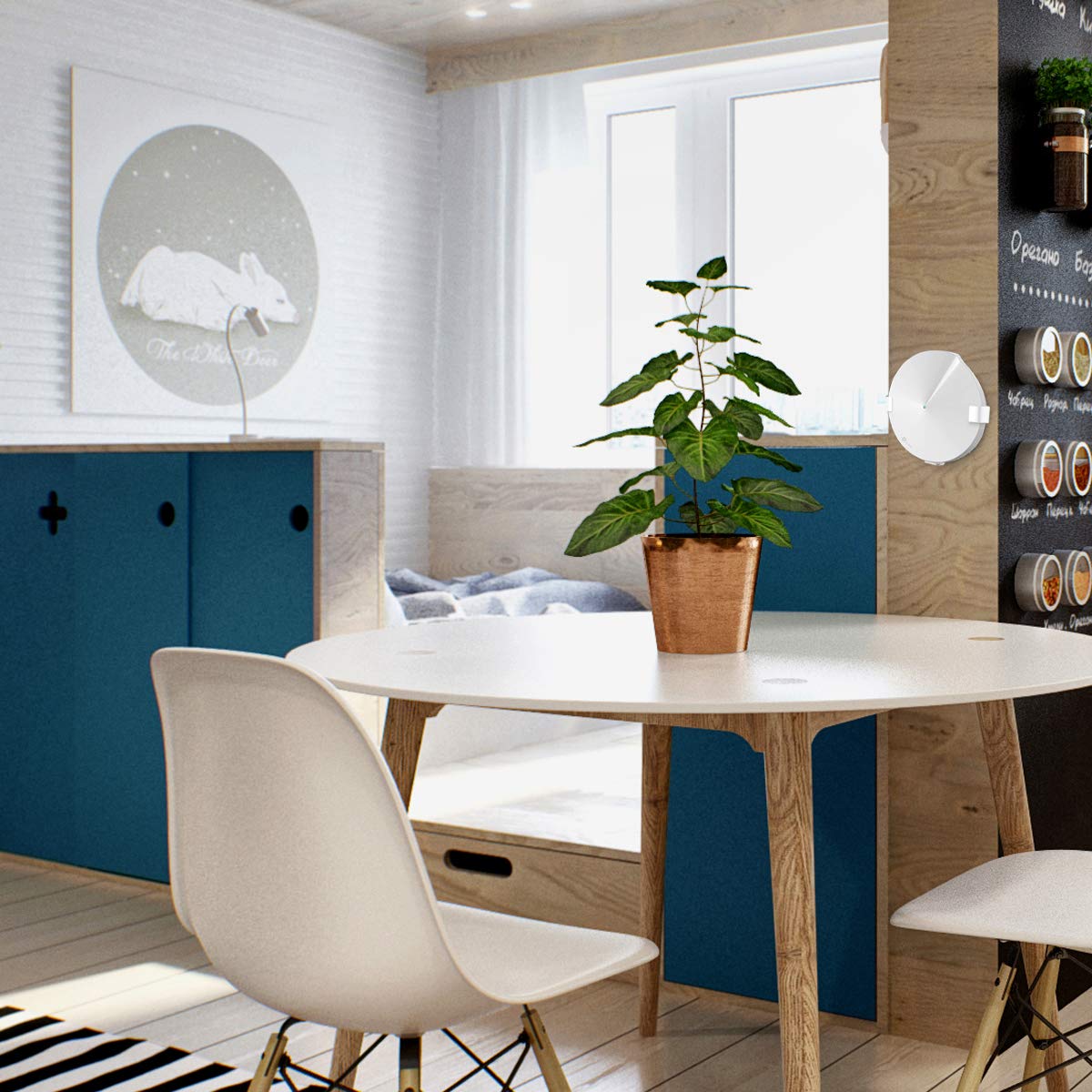 Allicaver Compatible Wall Mount Tp Link Deco M9, Sturdy Metal Made Mount Stand Holder Compatible Tp Link Deco M9 Mesh Wifi. (3 P