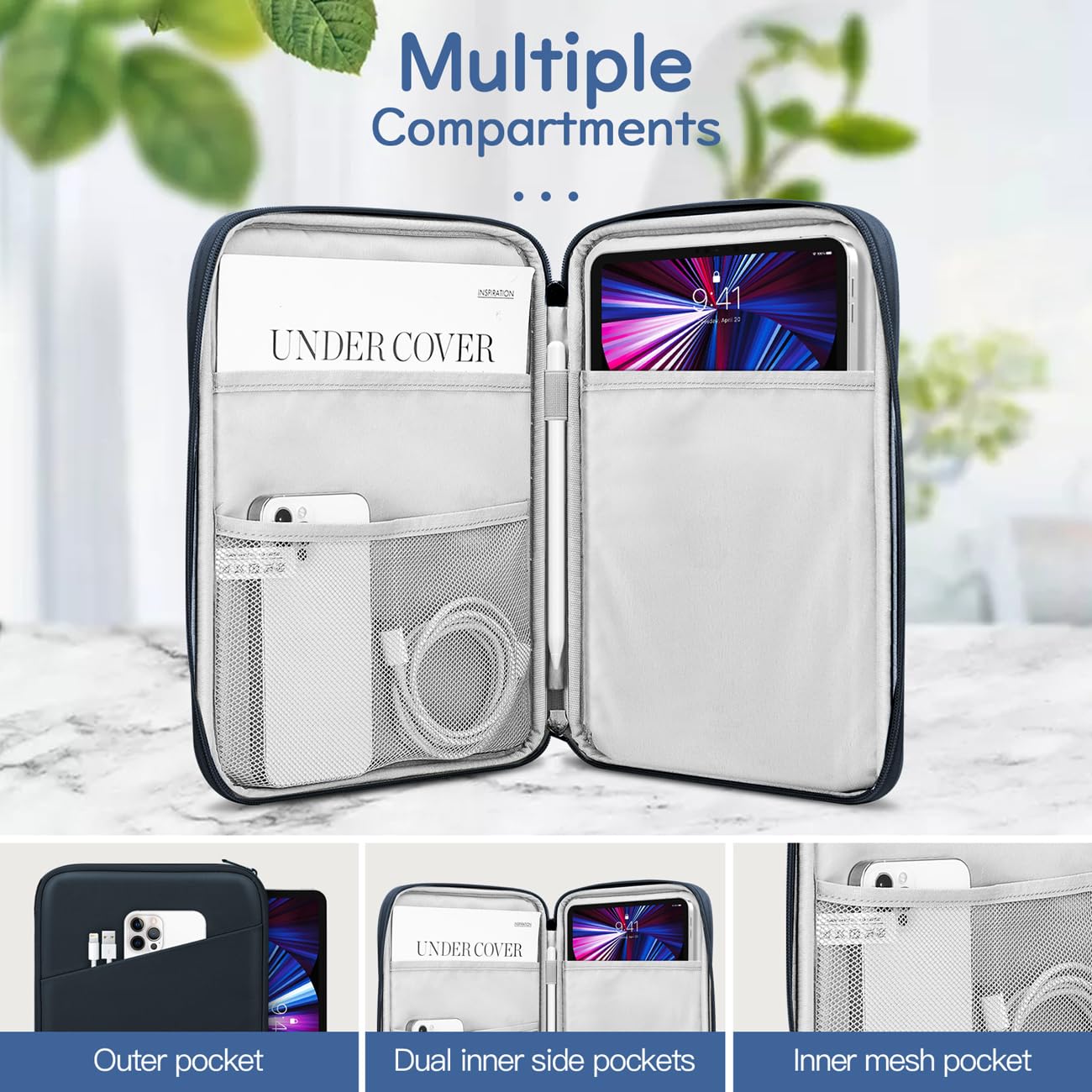 Dadanism 12.9 Inch Tablet Sleeve Bag Carrying Case For Ipad Pro 12.9 M2 6Th/5Th/4Th/3Rd Gen, Ipad Pro 13 M4 2024, Ipad Air 13 20