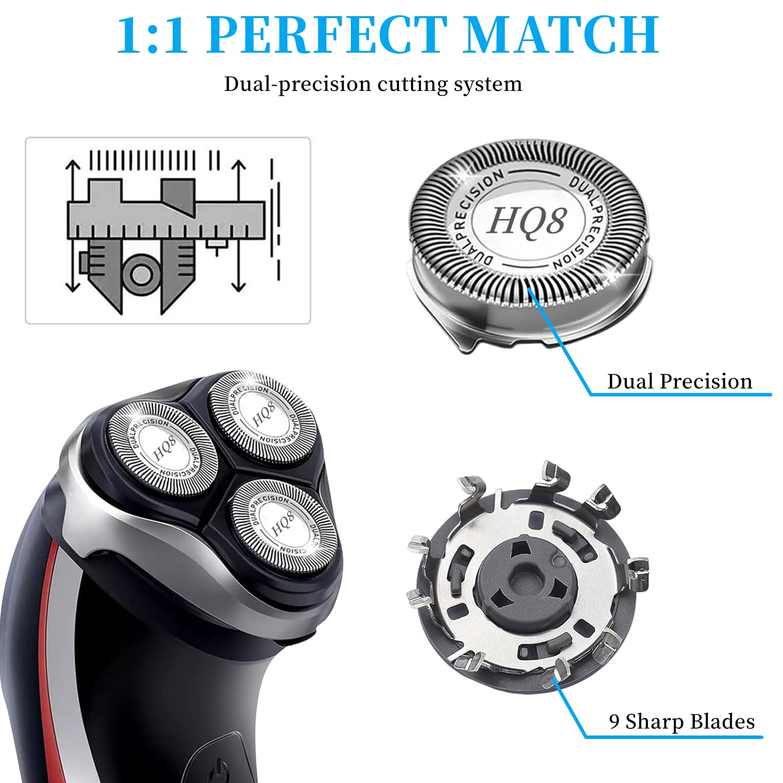 Midnt HQ8 Replacement Heads - Thumbnail 4