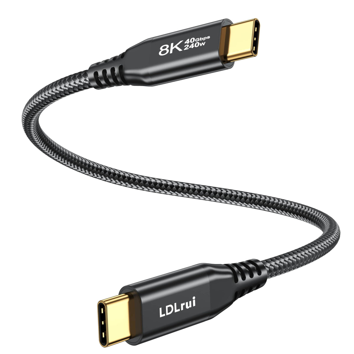 1.5Ft Short 40Gbps Usb C Data Transfer Cable, [High Speed, Secure, Stable] Usb 4 Cable, 8K Usb C Video Cord, 240W Pd Fast Charging For Macbook Pro, Lenovo, Hp, Dell, Sandisk, Samsung T9 Ssd