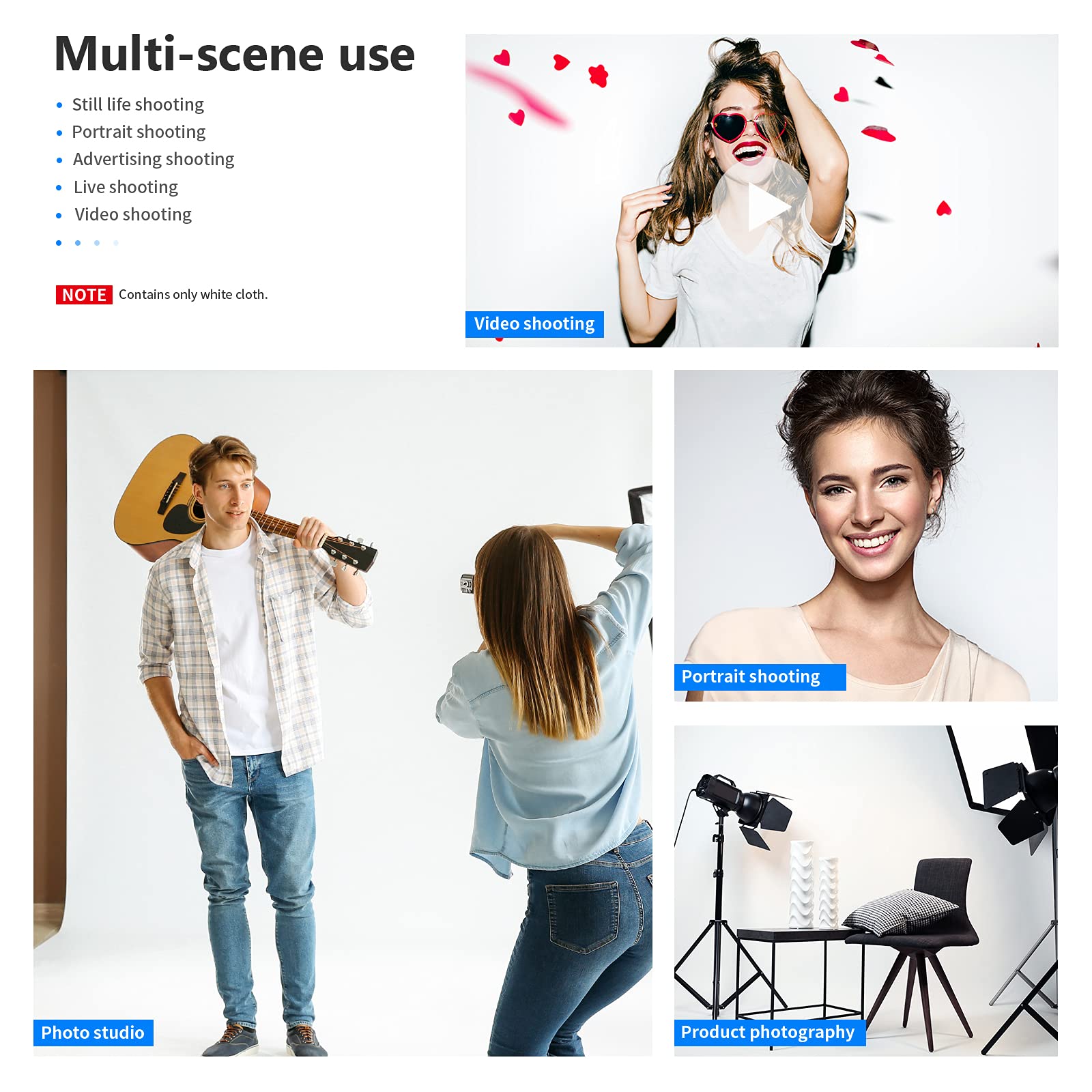 Neewer 6X9 Feet/1.8X2.8 Meters Photo Studio 100 Percent Pure Polyester Collapsible Backdrop Background For Photography, Video An