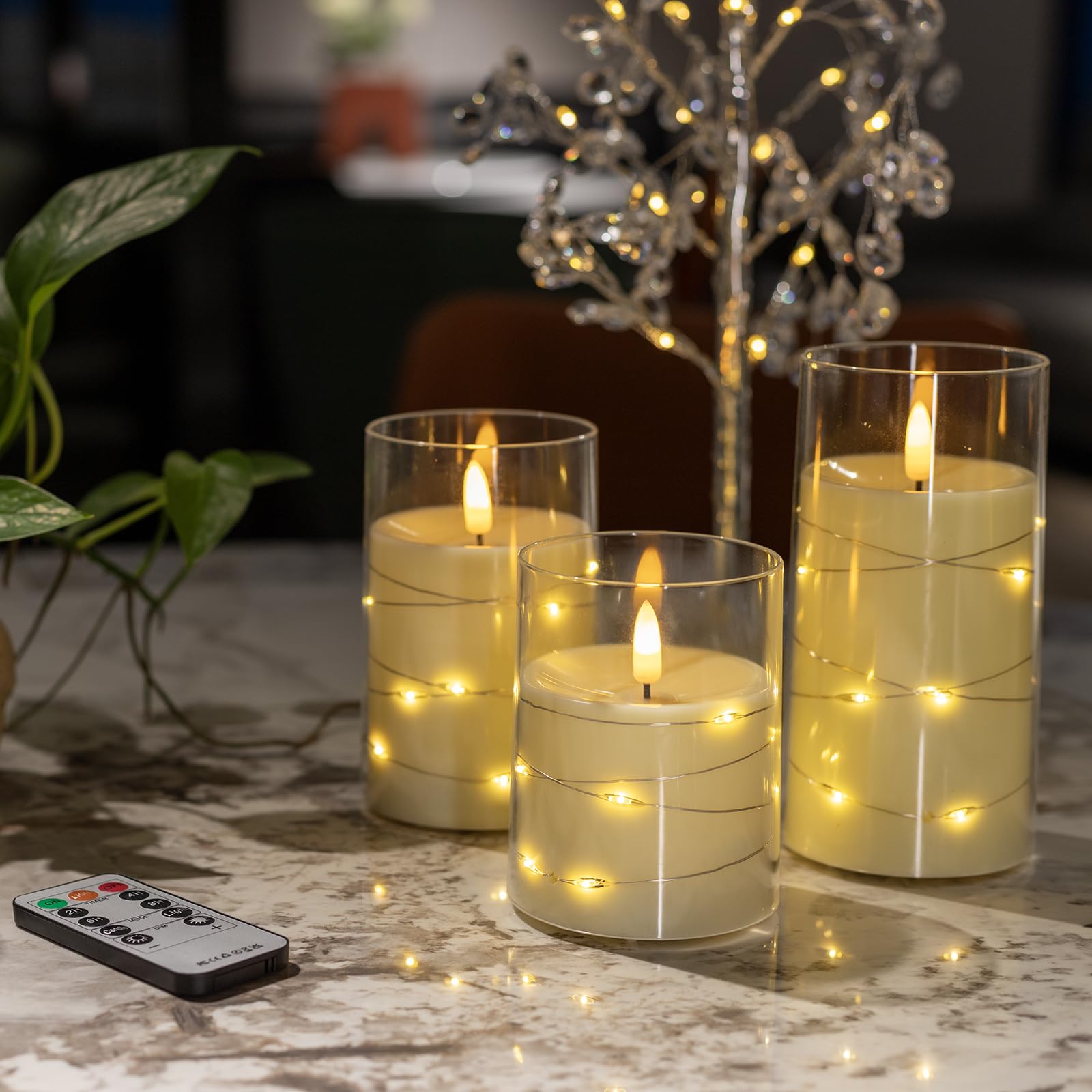 Flameless Candles, Battery Operated Led Candles With Remote And Timer Flickering Flameless Candle For Romantic Ambiance And Home