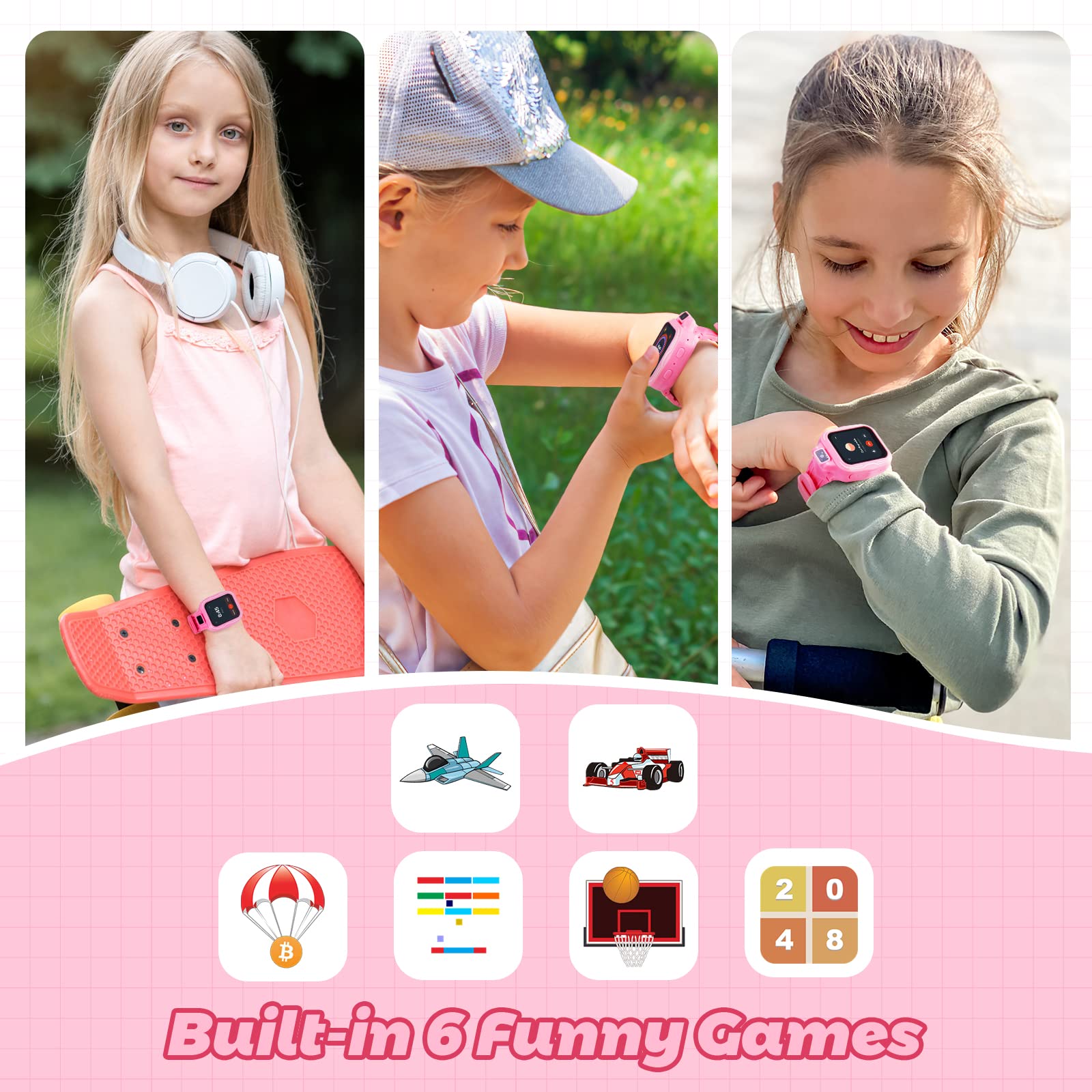 Vansing Kids Digital Watch Girls, Best Christmas Birthday Gifts For Age 3 4 5 6 7 8 9 Years Children,Touchscreen Toddler Sport S