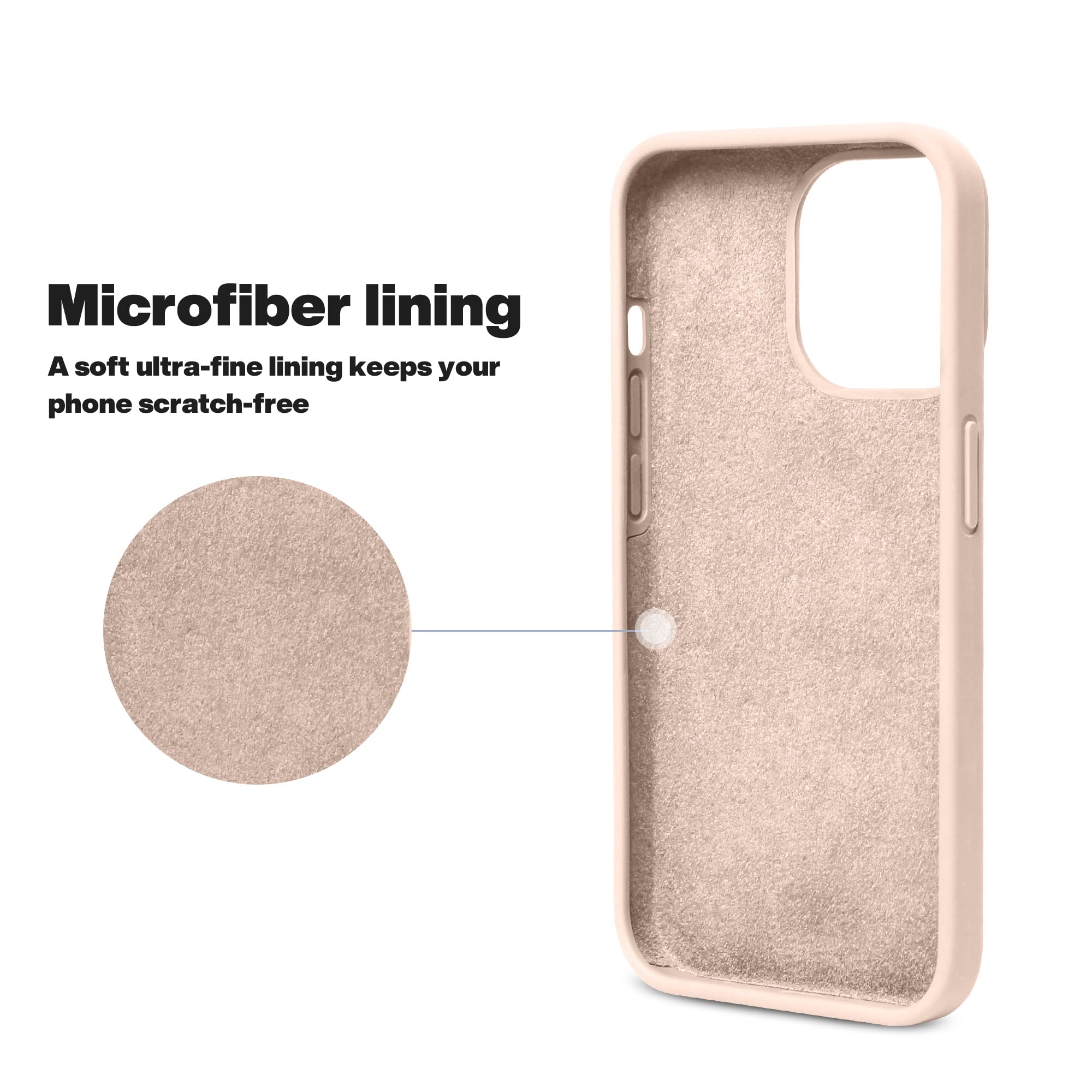 Otofly Compatible With Iphone 13 Pro Case, Liquid Silicone Slim Protective Shockproof Phone Case Cover With Anti Scratch Microfi