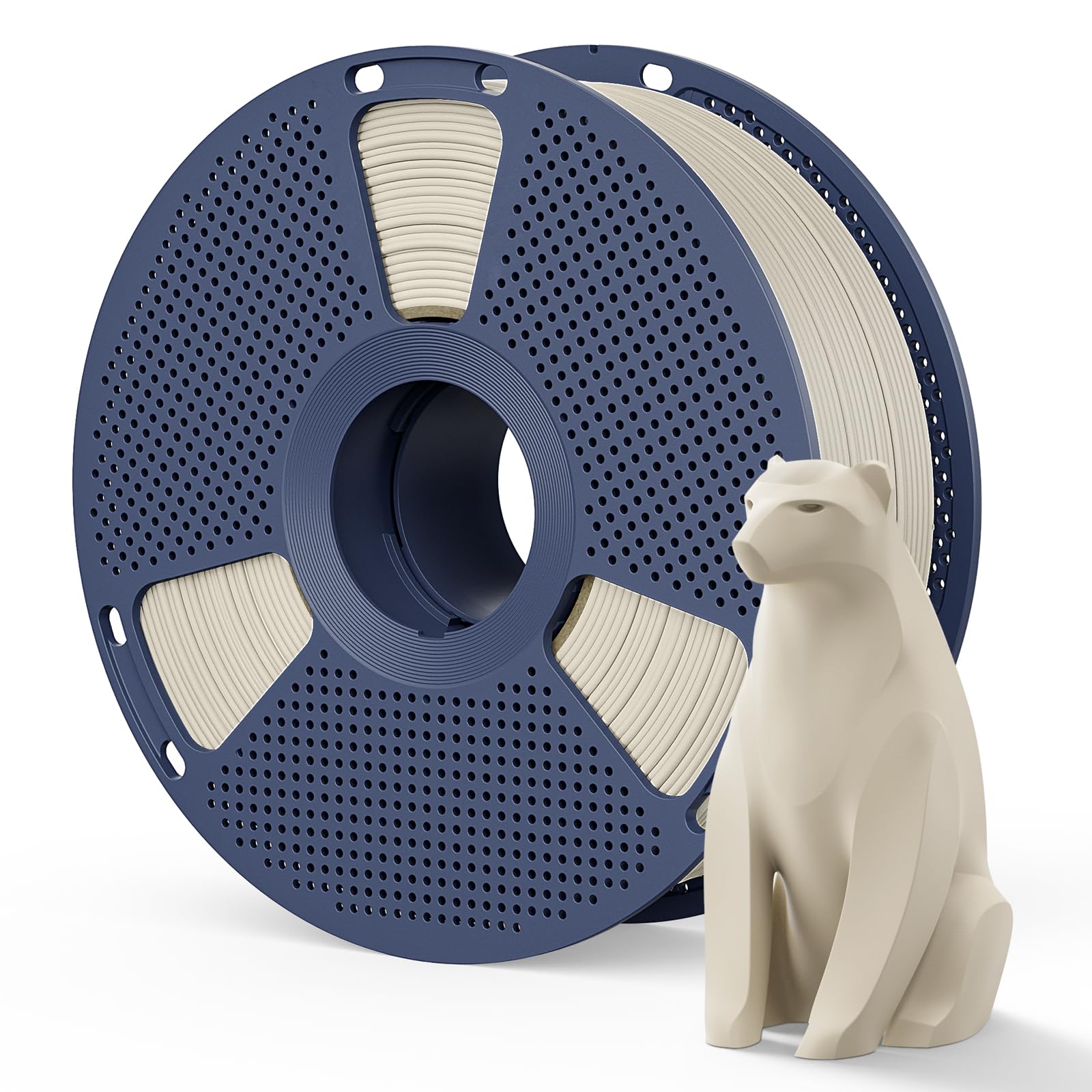 SUNLU Matte PLA Filament 1.75mm Beige Color, 1kg(2.2lbs) SUNLU 3D Printer Filament, Matte Surface Texture, No Clogging, Less Bri