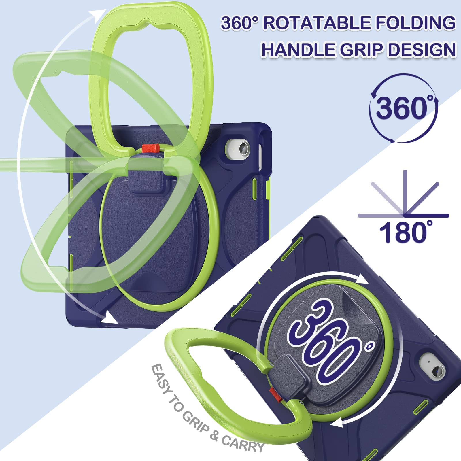 Batyue Case For Ipad 10Th Generation, Shockproof Protection Cover For 2022 10.9 Inch Ipad (10Th Generation) With Screen Protecto