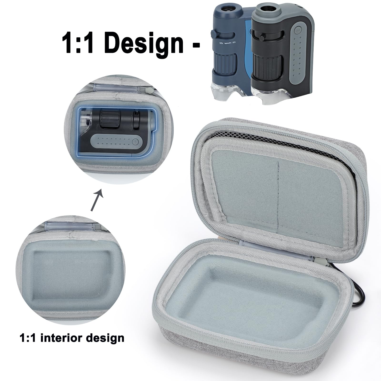 Jiusion Usb Microscope Case For Carson Microbrite Plus (Mm 300) Bnise Lakwar Bebang Brand Pocket Microscope Mini Handheld Scope,