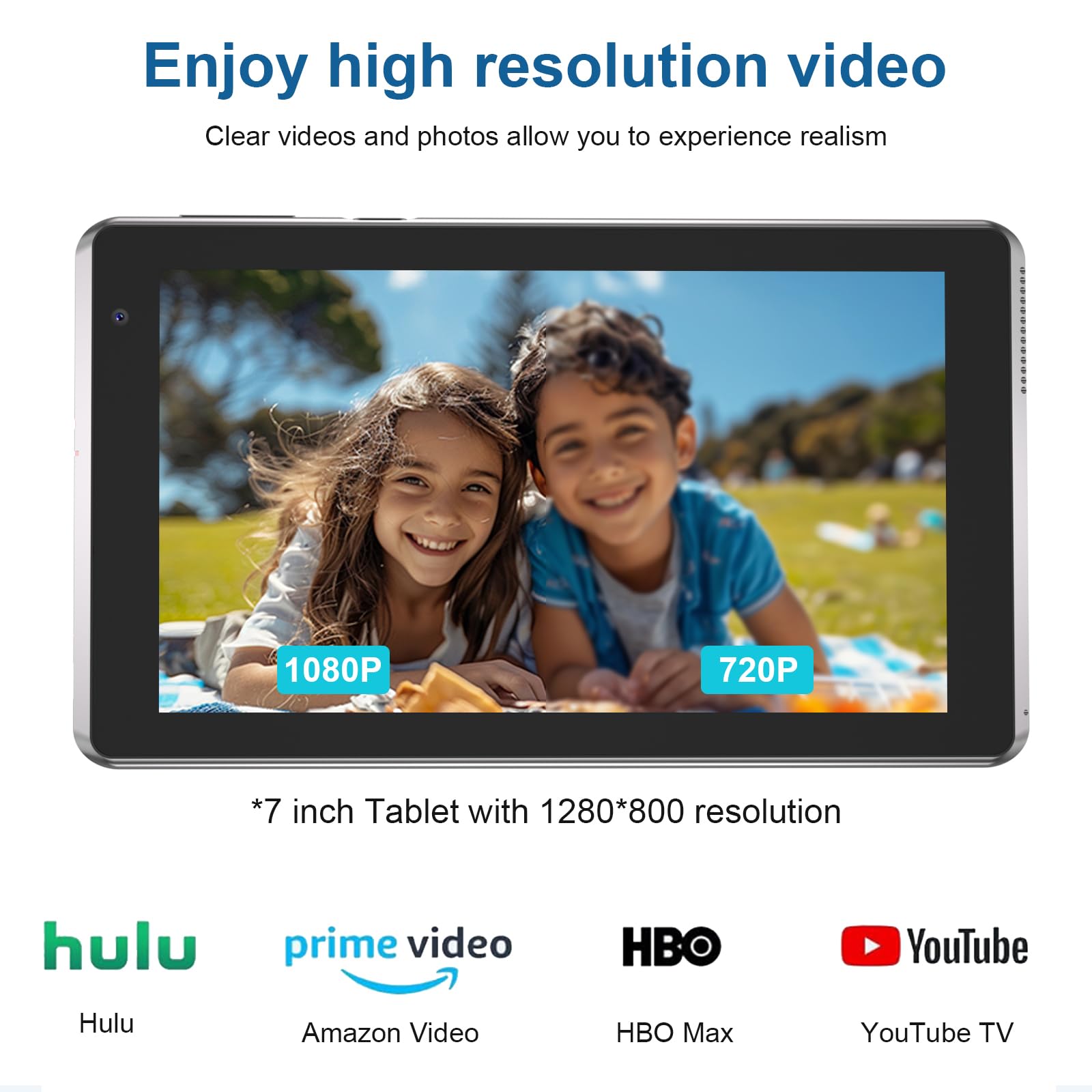 Byandby Tablet 7 Inch Android 12.0 Tablet, 4Gb+32Gb Rom (1Tb Expand), Quad Core, Wifi, Gms, Dual Camera, Educational, Games (Bla