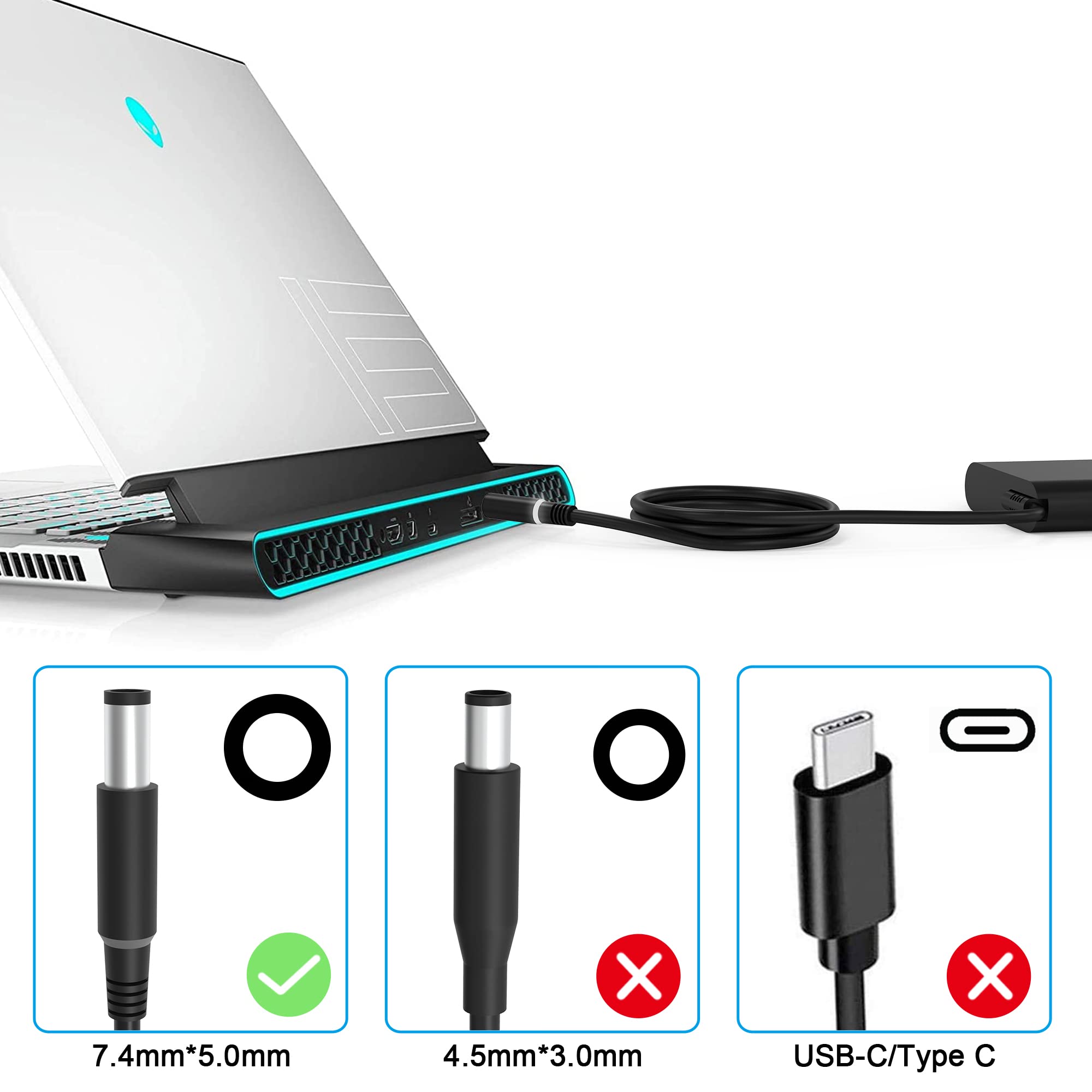 Dell 240W Laptop Charger Fit For Dell Alienware Precision 7710 7730 7520 Dell Laptop Charger Power Supply Cord