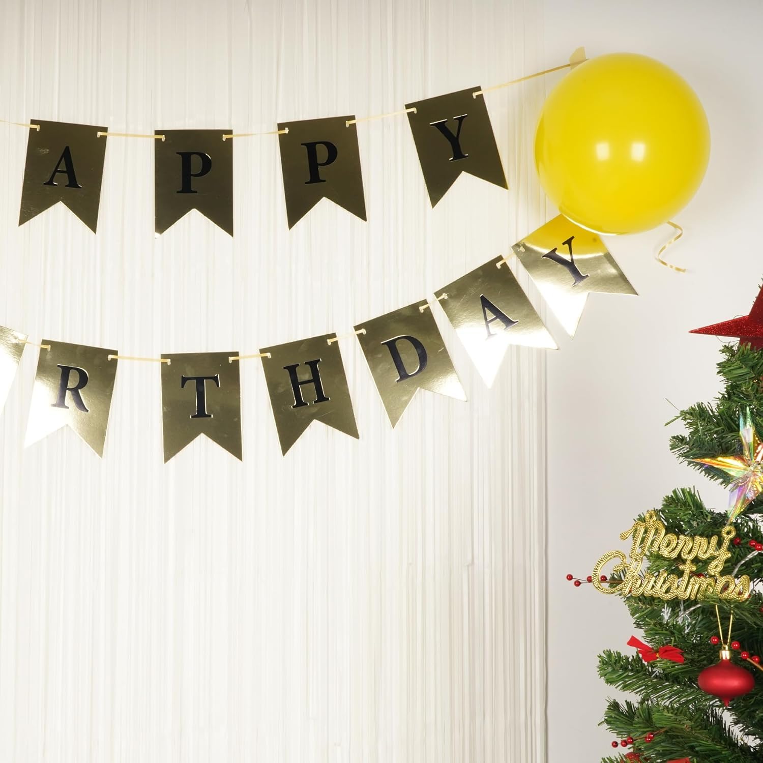 Braveshine Tinsel Photo Backdrop Curtains   2 Pack 3.2X8.2Ft White Foil Fringe Streamer Curtain For Birthdays, Christmas,Engagem