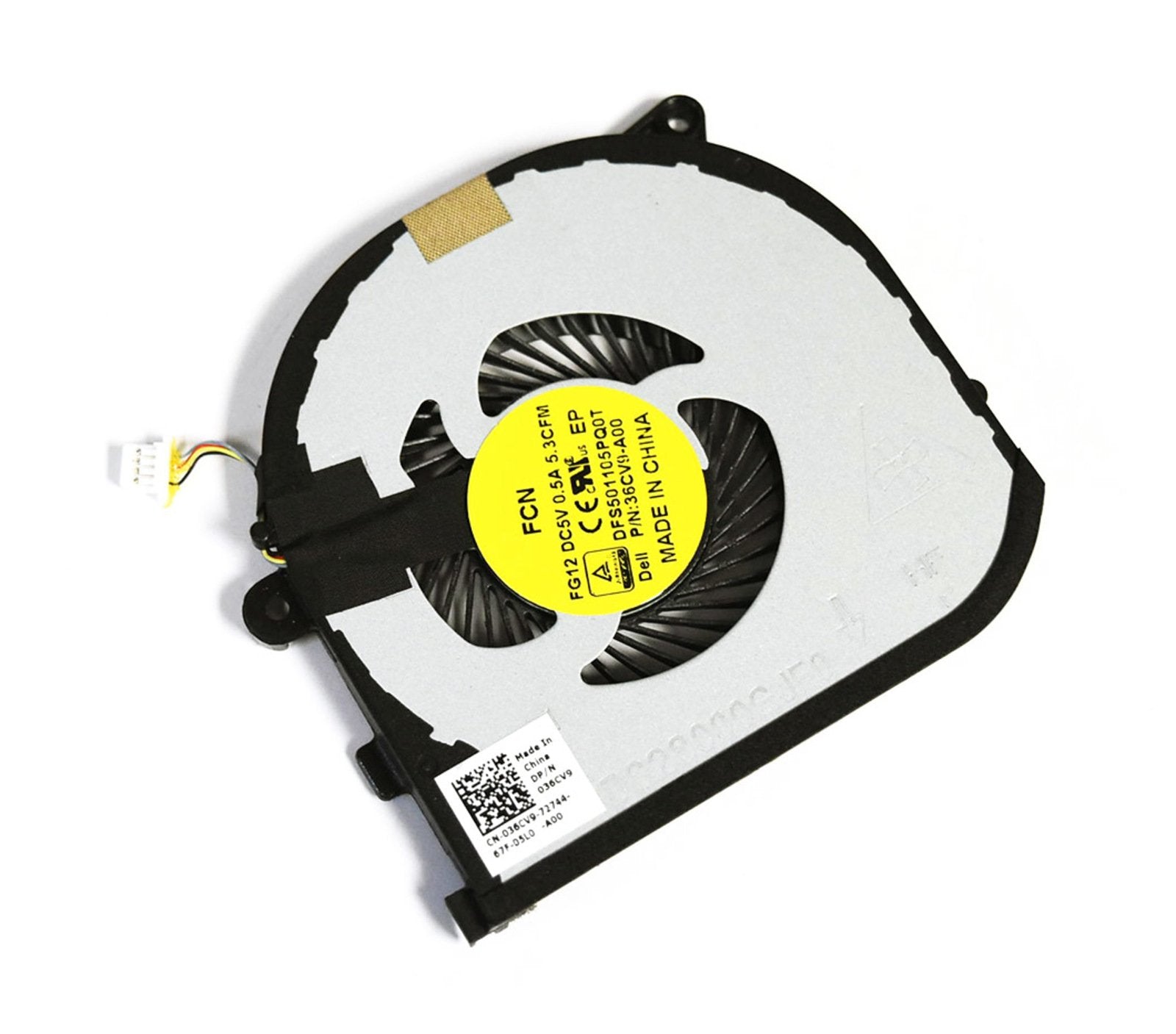 FOR DELL 36CV9 Genuine OEM Dell Precision 15 5510 XPS 15 9550 RIGHT side Cooling Fan DFS501105PQ0T