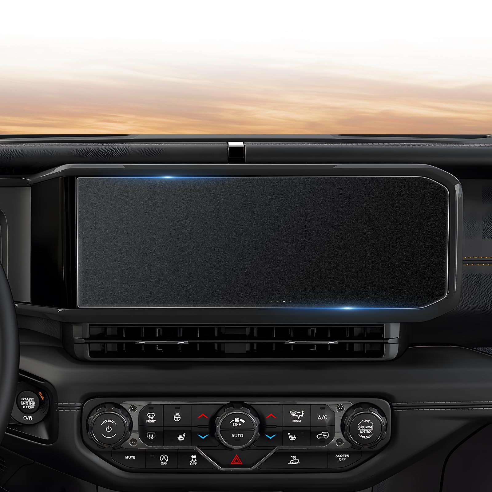 Cdefg Matte Screen Protector For 2024 Jeep Wrangler Gladiator Touch Screen For Jeep Wrangler 2024, Jeep Gladiator 2024, Jeep Wrangler 4Xe 2024 Accessories 12.3' Matte Anti Glare Tempered Glass