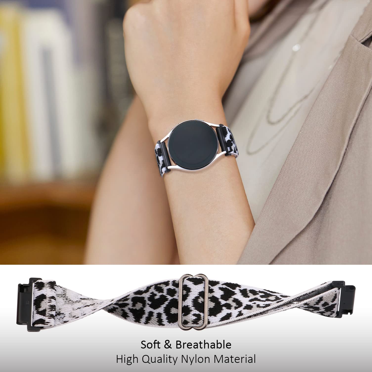 8 Pack Stretchy Bands Compatible With Samsung Galaxy Watch 5 Band/Galaxy Watch 4 Band 40Mm 44Mm,Galaxy Active 2 Band 40Mm 44Mm,G