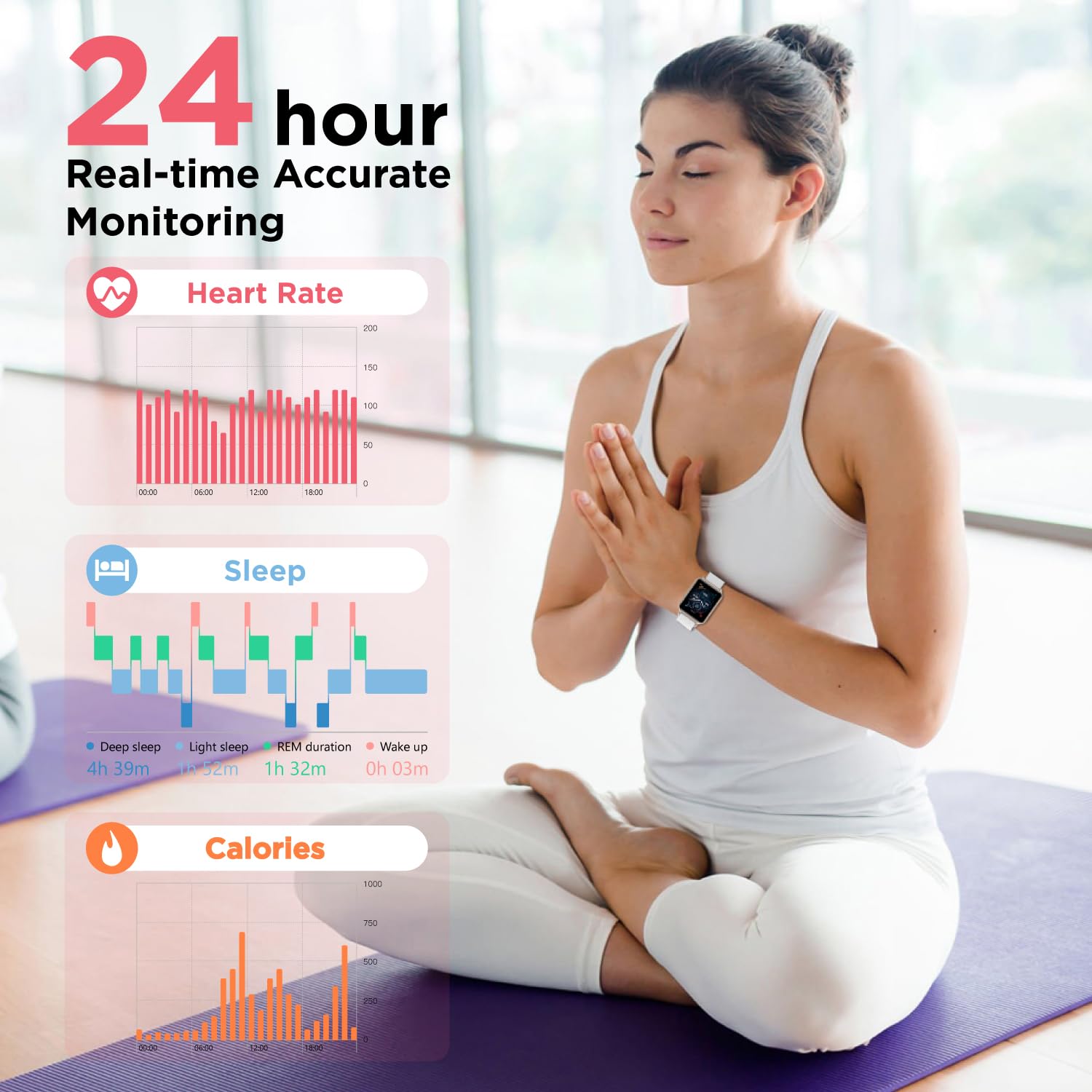 Motorola Moto Watch 70 - Health And Fitness Smartwatch For Every Day Wear, Advanced Health Features, Up To 10 Days Battery Life