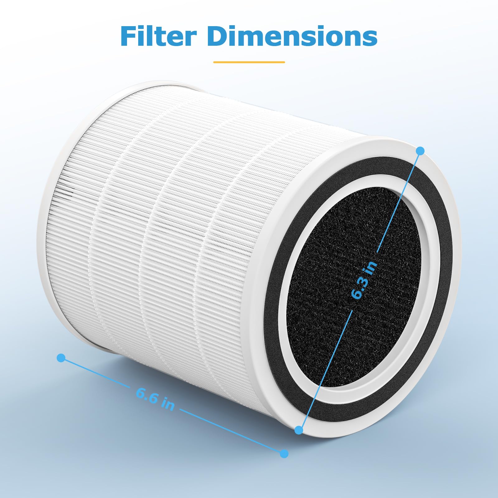 2 Pack Ac400 Air Purifiers Replacement Filter For Purivortex Ac400 Air Purifier, 3 In 1 H13 True Hepa Technology High Efficiency
