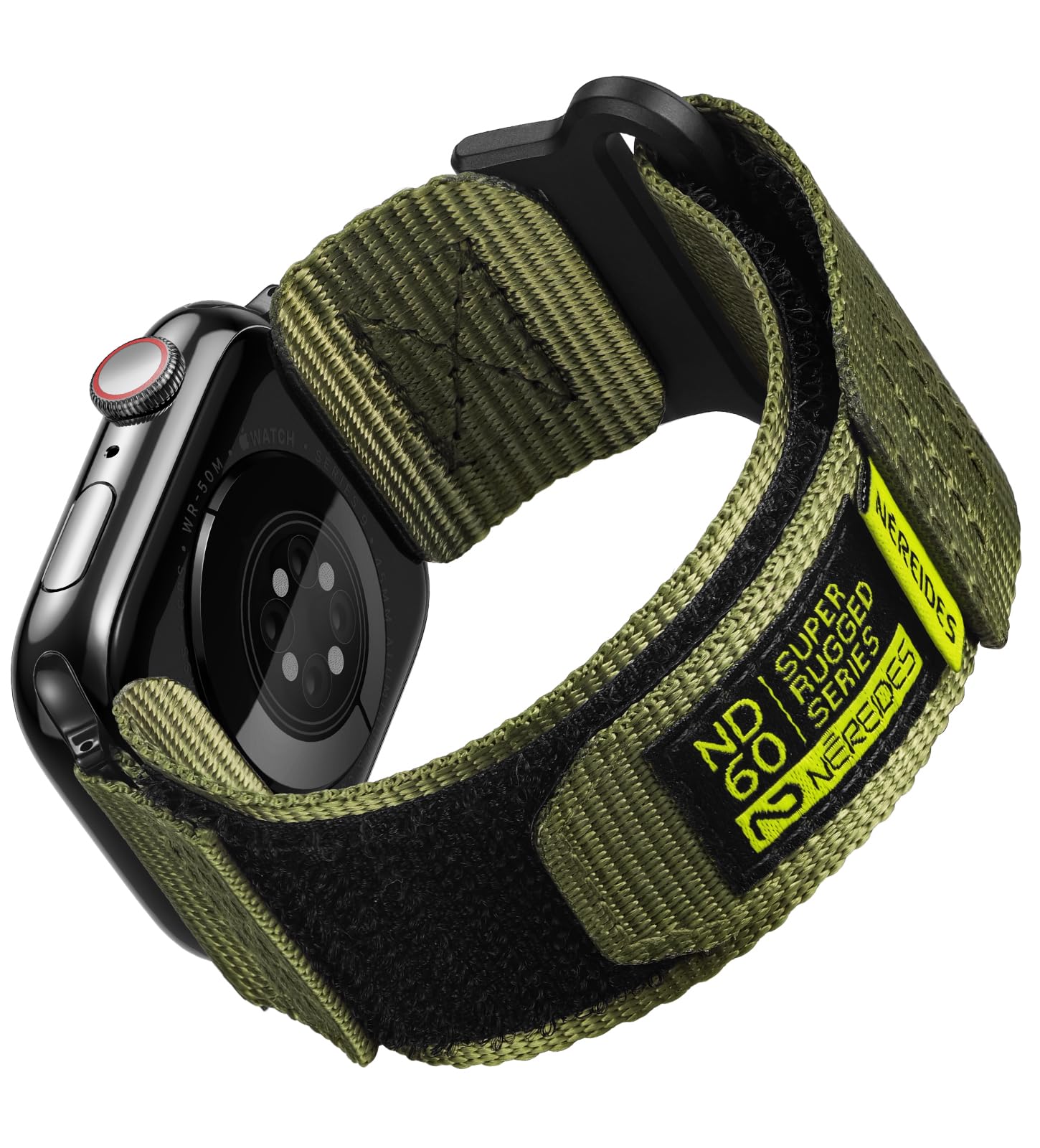 Nereides Compatible With Apple Watch Band Series 8/7/6/5/4/3/2/1/Se, Nylon Sports Strap With Woven Design For 42Mm/44Mm/45Mm 38Mm/40Mm/41Mm (42Mm/44Mm/45Mm Xl, Army Green)