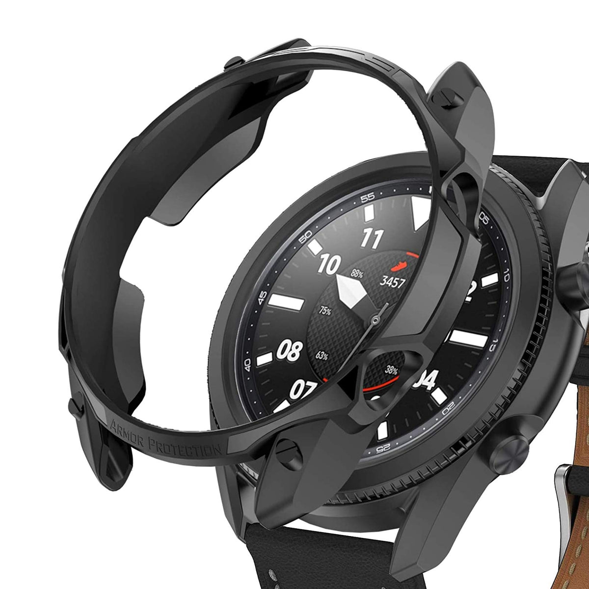 Awaduo For Samsung Galaxy Watch3 Protective Case Cover, Smartwatch Protective Case Cover With Bezel Ring Styling Cover For Samsu