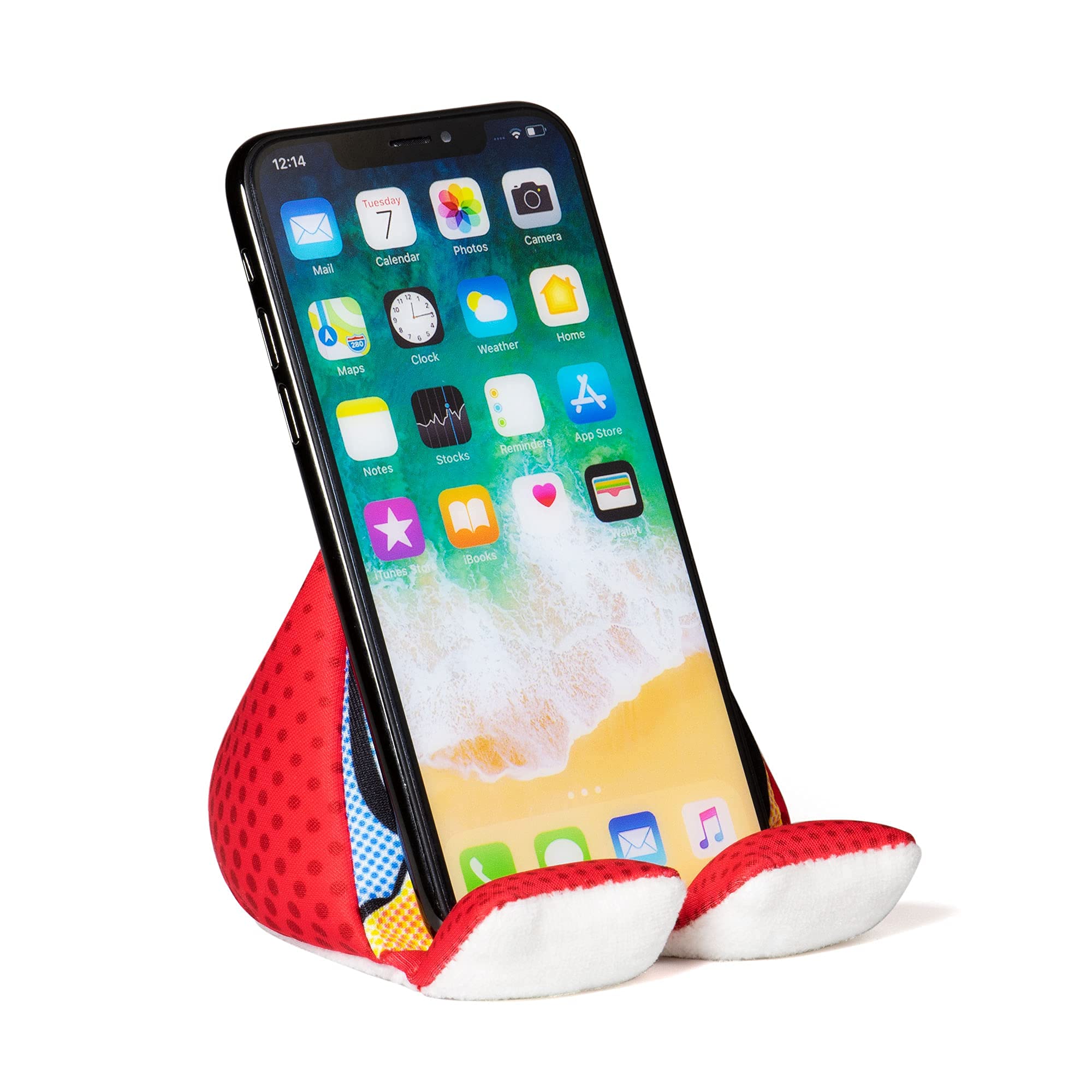 Gifts For Readers & Writers Plusheez Mobile Phone Holder | 2In1 Phone Stand With Micro Fibre Wipe | Screen Cleaner | Phone Stand