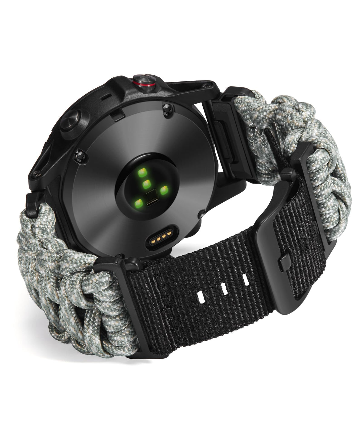 Binlun Compatible With Garmin Watch Band 26Mm 550 Paracord Rugged Military Braided Nylon Watch Strap Design For Garmin Fenix Fit