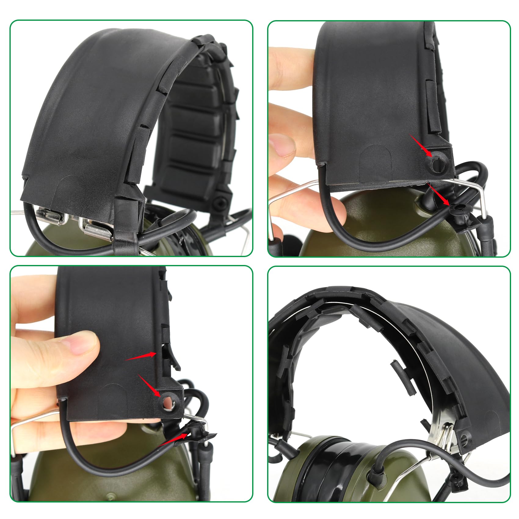 Hearfalcom Comta Iii (Comta Ii Headset Upgrade Version) Tactical Airsoft Sports Noise Cancelling Pickup Silicone Earmuffs Shooti