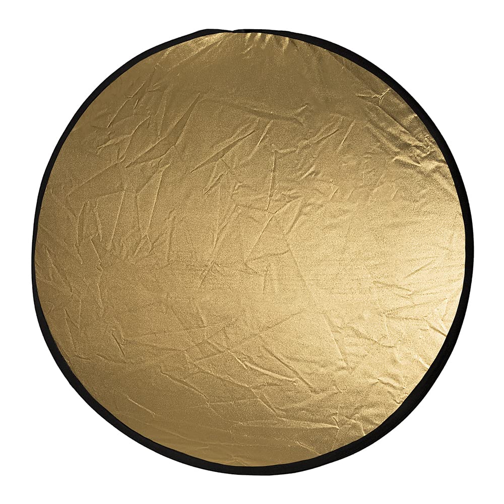Fotodiox 22In 5 In 1 Collapsible Reflector Panel With Bag For Photography And Video   Black, Gold, Silver, Translucent, And Whit
