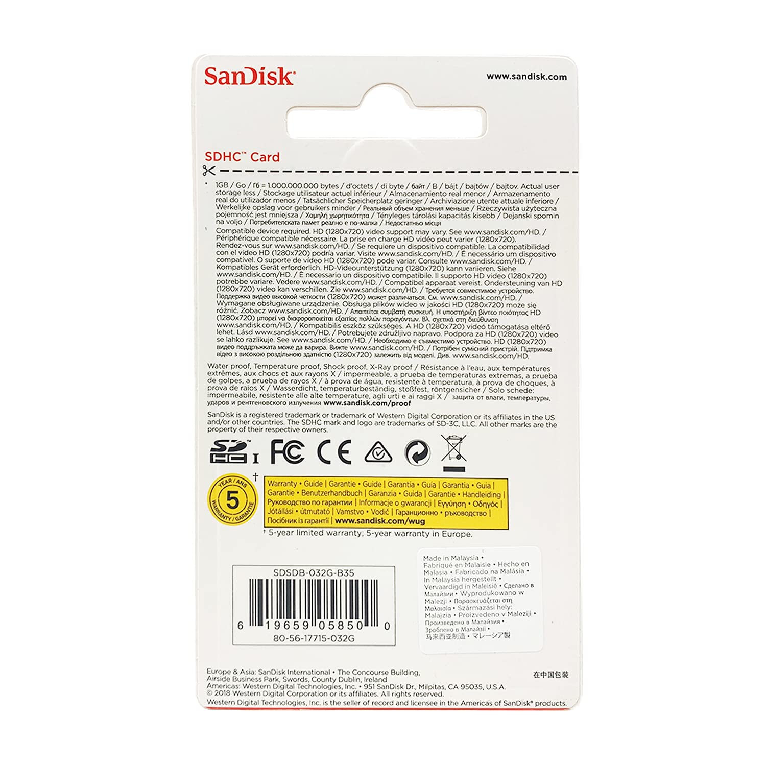 Sandisk Text SanDisk 32GB SDHC Flash Memory Card (SDSDB-032G-B35) (Label May Change ...
