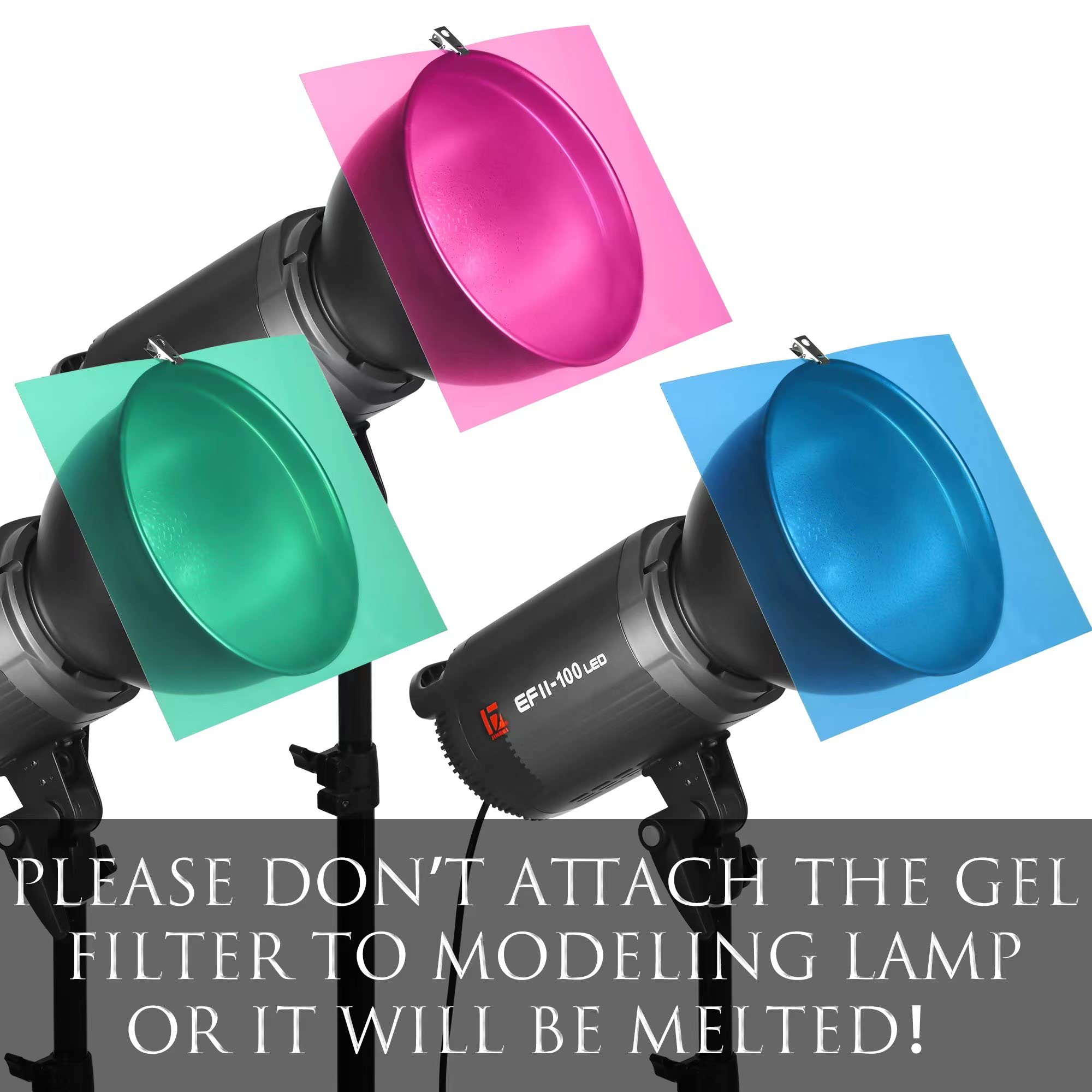 Liliya Color Gel Filter, 12 Pcs Transparent Correction Lighting Gel Filter Sheet Colored Overlays Transparency Color Film Plasti