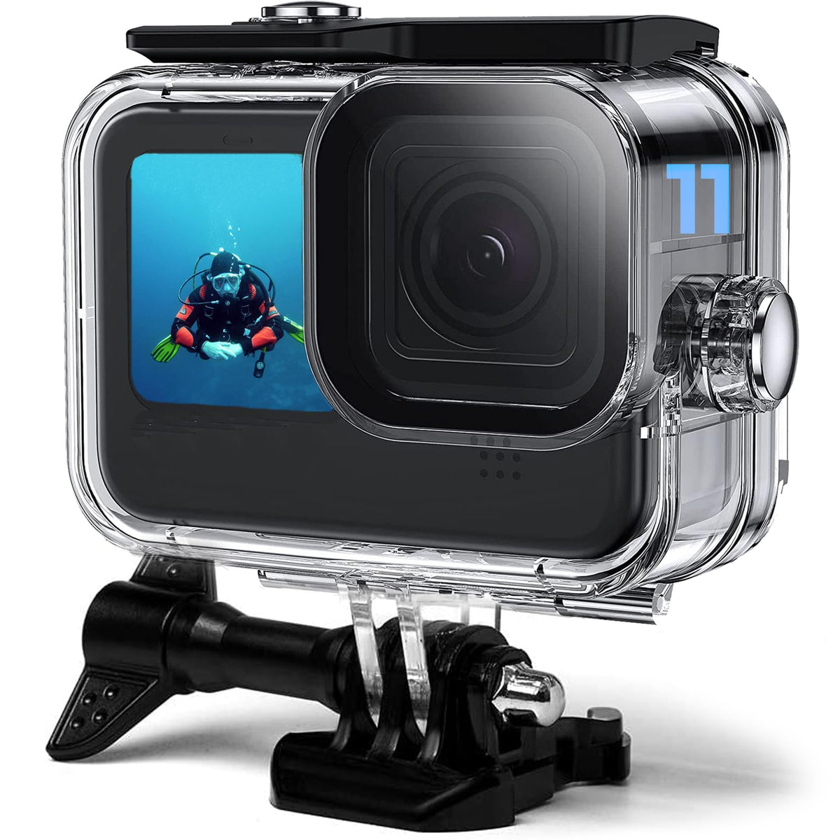Okfun Waterproof Housing Case For Go Pro Hero 12/Hero 11 Black/Hero 10 Black/Hero 9 Black,Protective Underwater Dive Case Shell 