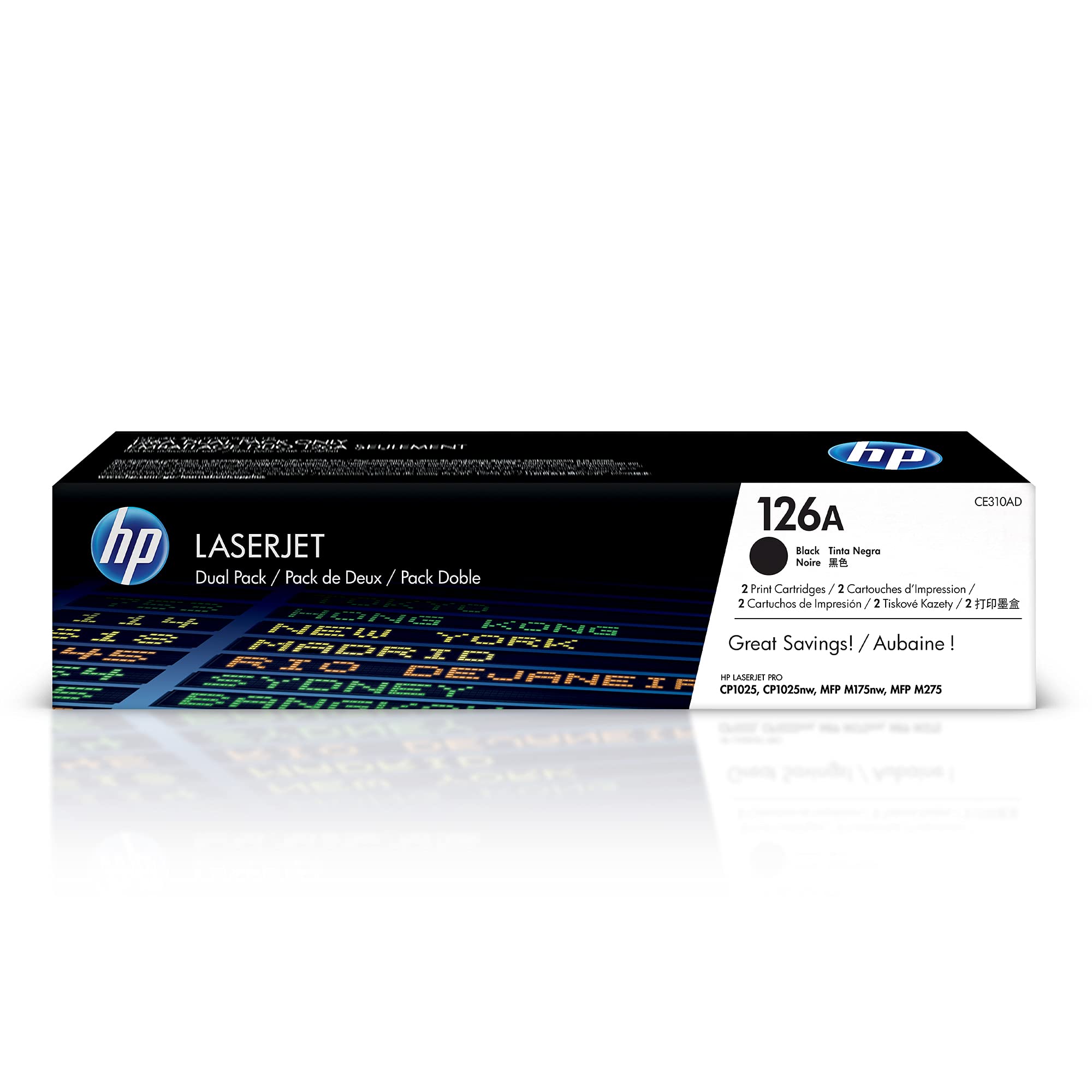 Hp 126A Black Toner Cartridges (2 Pack) | Works With Hp Laserjet Pro 100 Color Mfp M175 Series, Hp Laserjet Pro Cp1025 Series, H