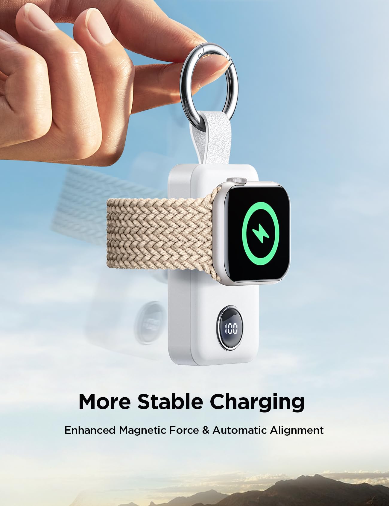 Joyroom Portable 2000Mah Wireless Charger Compatible For Apple Watch Series 9/8/7/6/5/Se/4/3/2/Uitra 2/Ultra, Compact Magnetic I