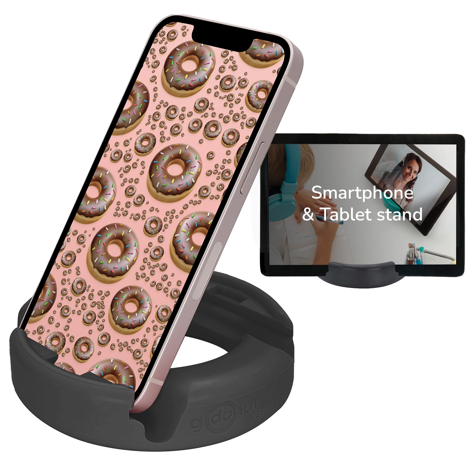 Godonut   Phone Stand Original   Cell Phone Holder + Ipad Stand Desk Organizer   Compatible With Tablet, Iphone, Kindle & Most S