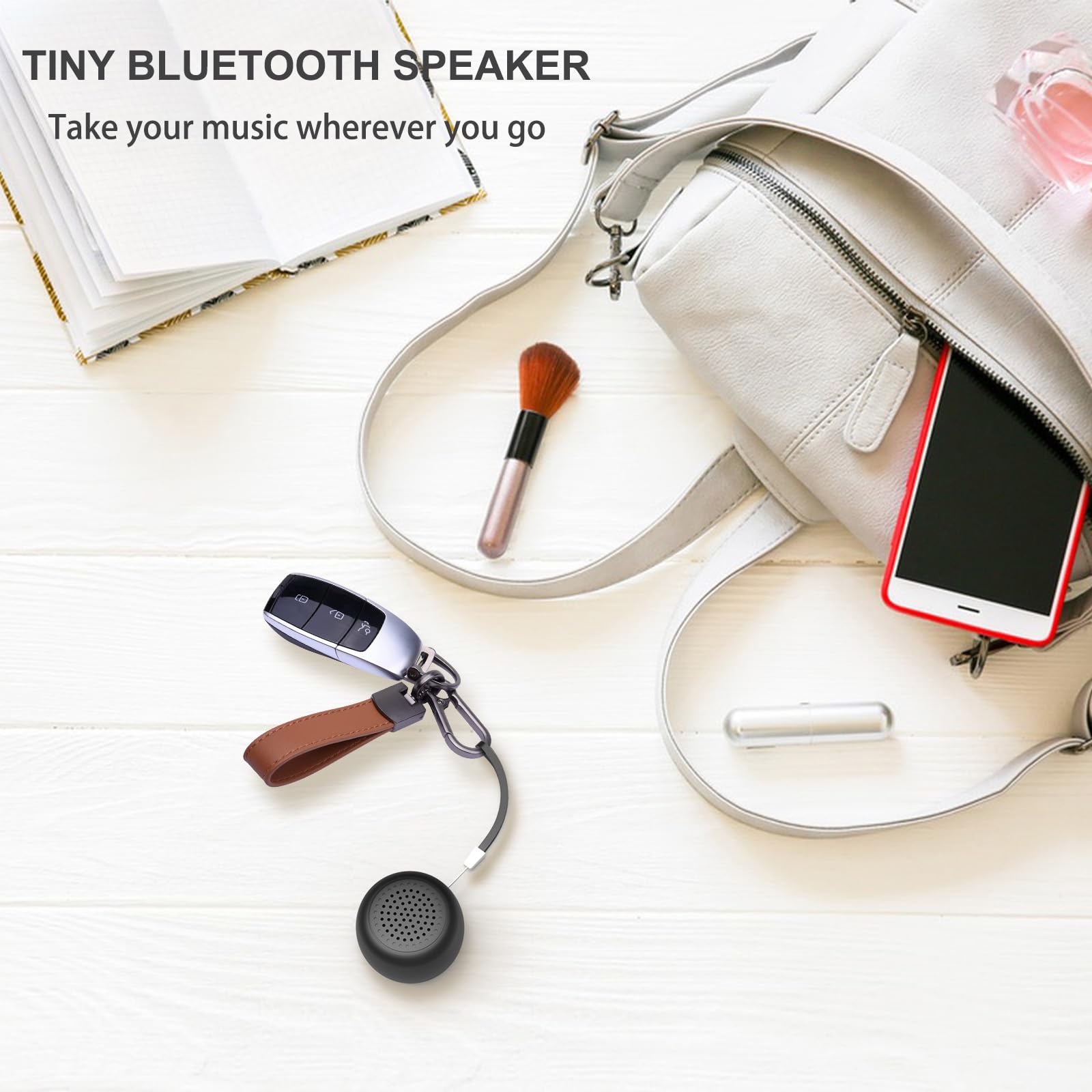 Leicex Mini Bluetooth Speaker, Small Tiny Portable Bluetooth 5.0 Speakers Perfect For Outdoor Indoor(Black)