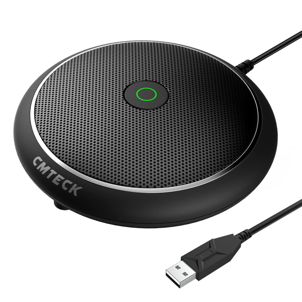 Cmteck Conference Usb Microphone, Omnidirectional Condenser Pc Mic For Video, Streaming, Voip Calls, Plug & Play Compatible With