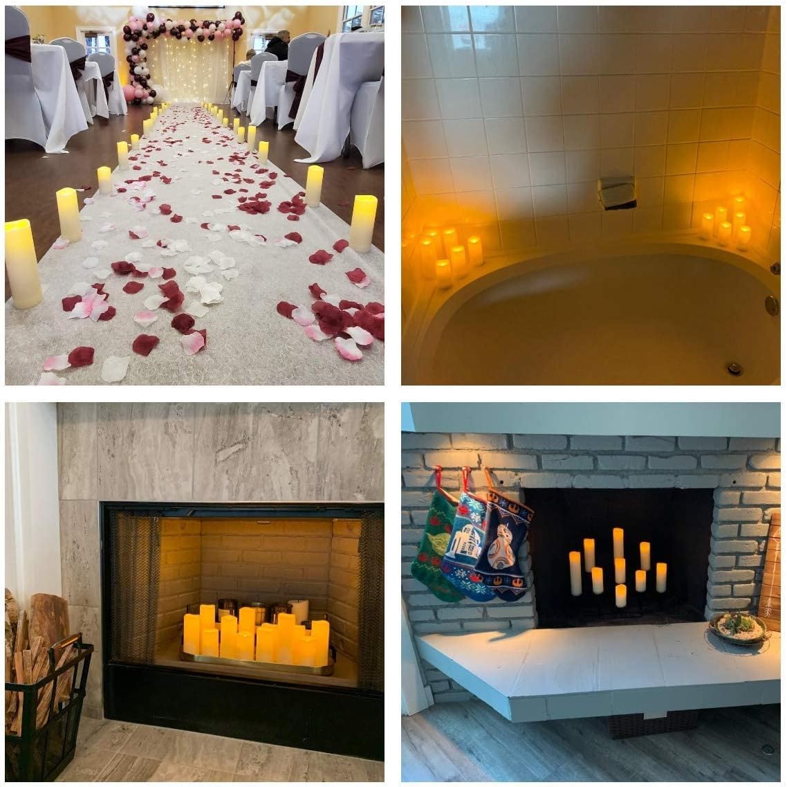 Aignis Flameless Led Candles Battery Operated With 10 Key Remote And Timer, Outdoor Indoor Waterproof For Home/Birthday/Wedding/