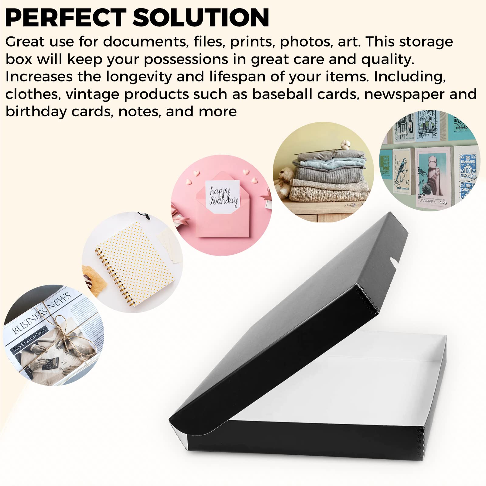 Golden State Art, Archival Folio Storage Box 11X17, Clamshell Design With Metal Edge, Preserve And Store Photos Documents Cards