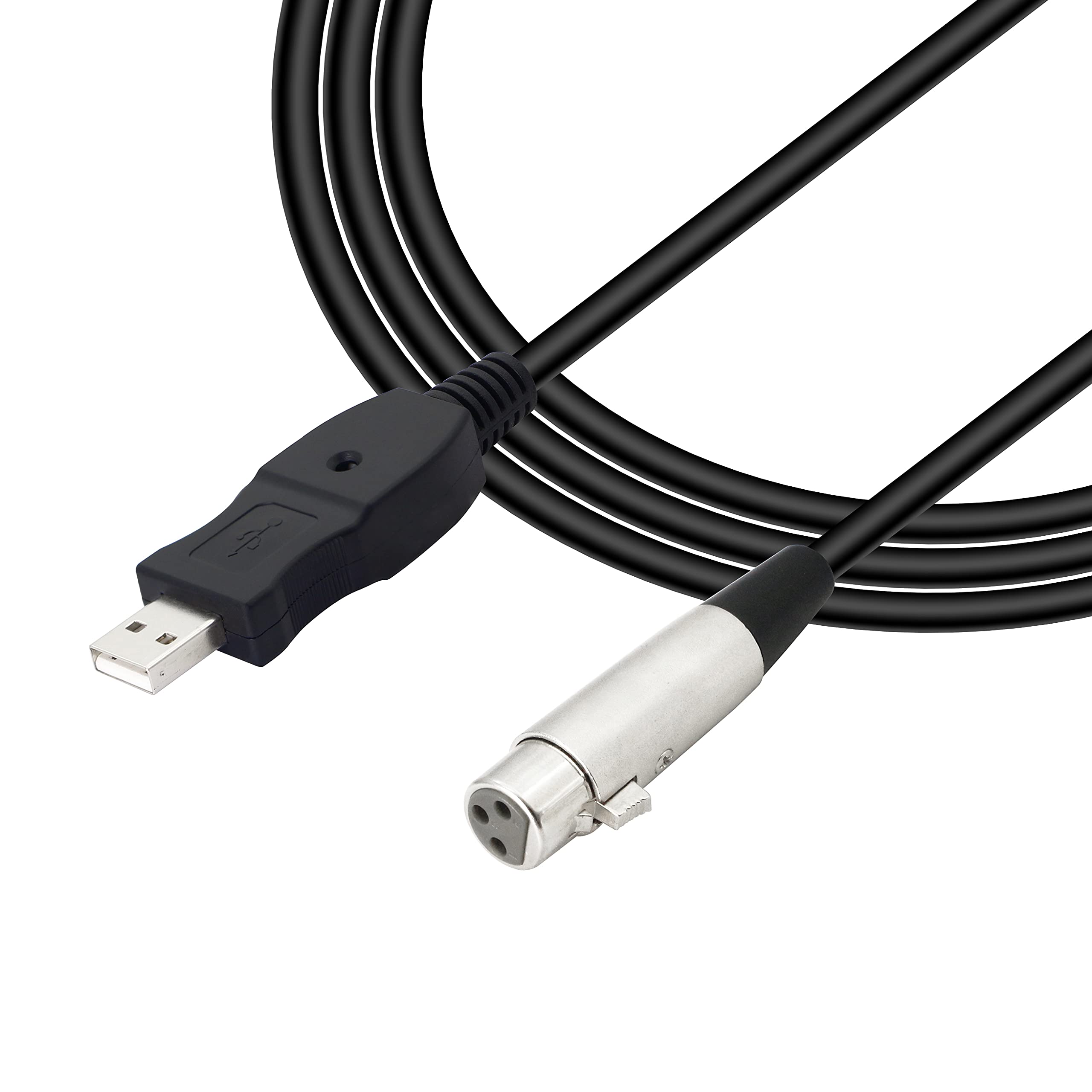 Yacsejao Usb Microphone Cable,3M/9.8Ft Usb To Xlr Female 3 Pin Cable,Usb Male To Xlr Female Microphone Link Converter Cable For