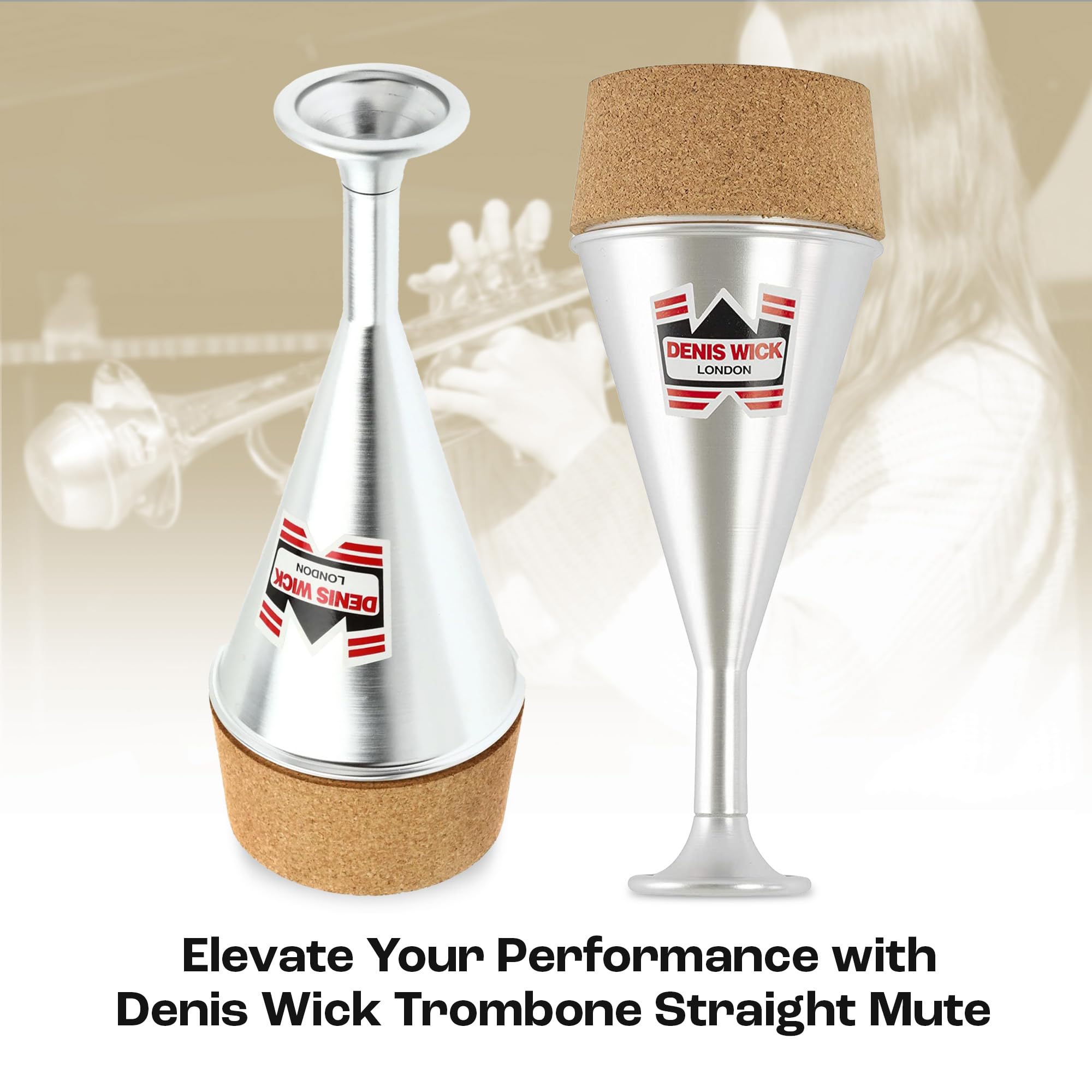 Denis Wick Stopping Mute For French Horn - Accessories For Brass Players - Lower Tone Register - Practice Stop Mute For Learning