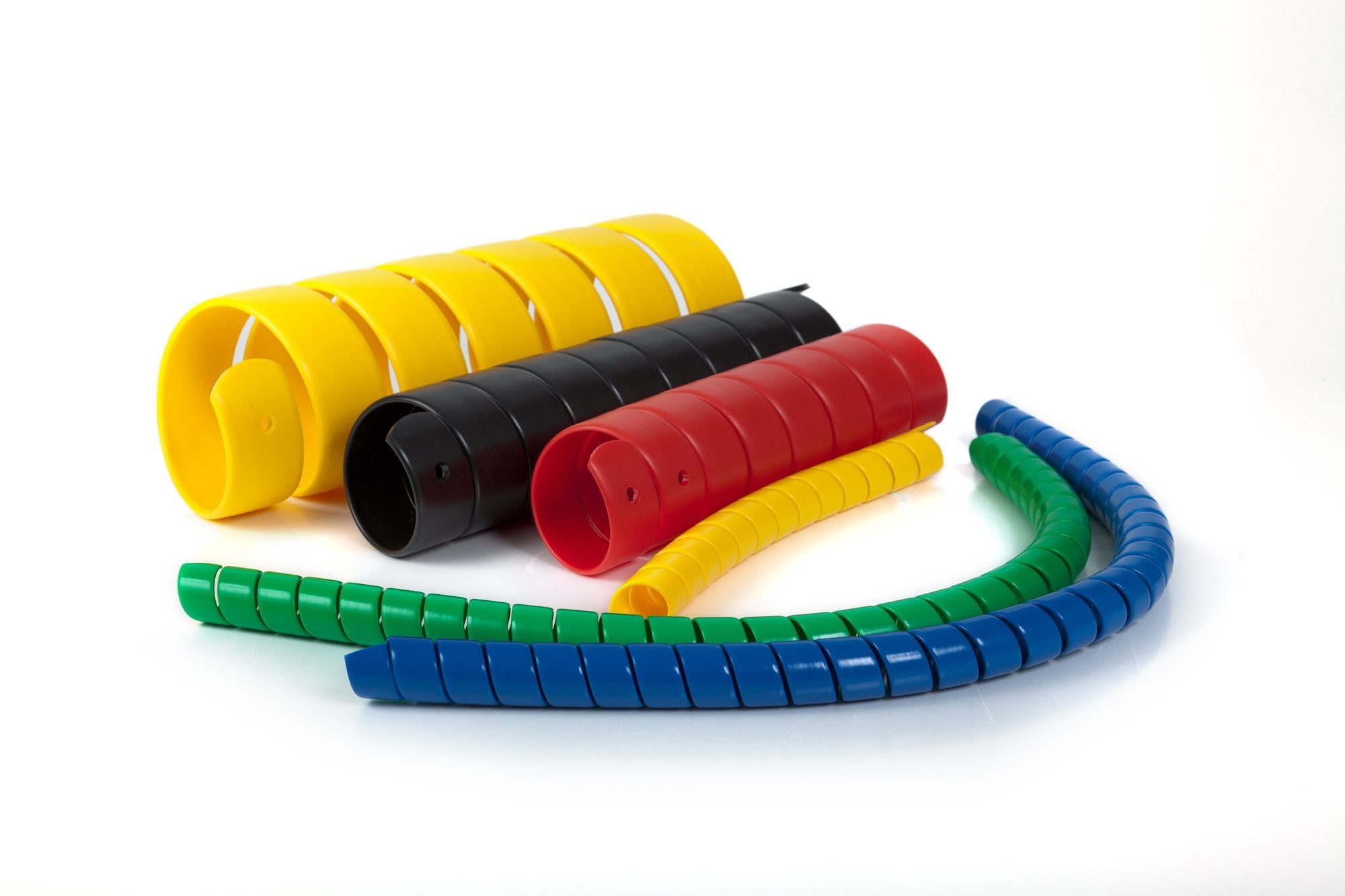 Caplugs Sppc Series   Safeplast Safe Spiral Pre Cut Spiral Wrap, Hose & Cable Protector, Yellow Hd Pe, 0.67'' Od X 25' Pre Cut L