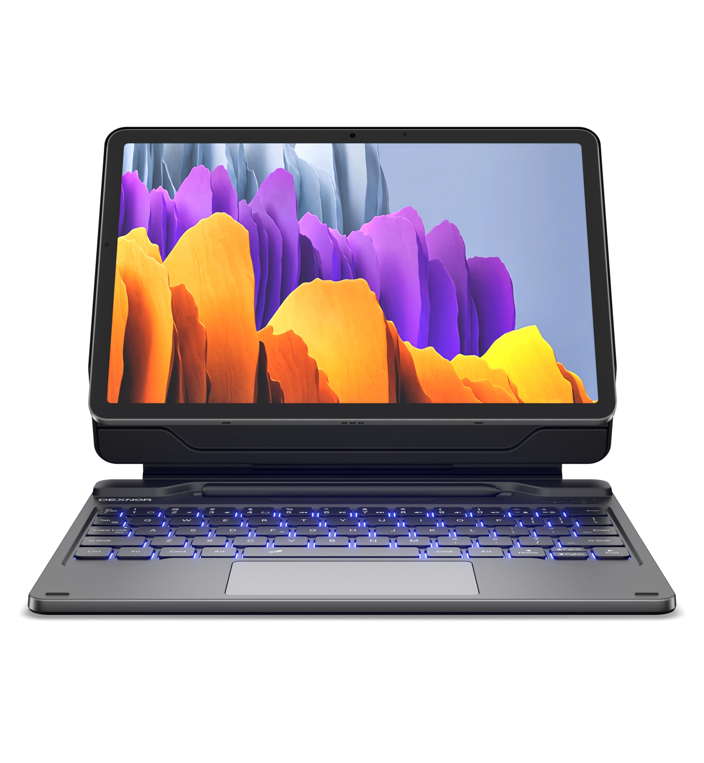 Dexnor For Samsung Galaxy Tab S8/S7 Case With Keyboard Magnetic Floating Cantilever Stand With Multi Touch Trackpad S Pen Holder