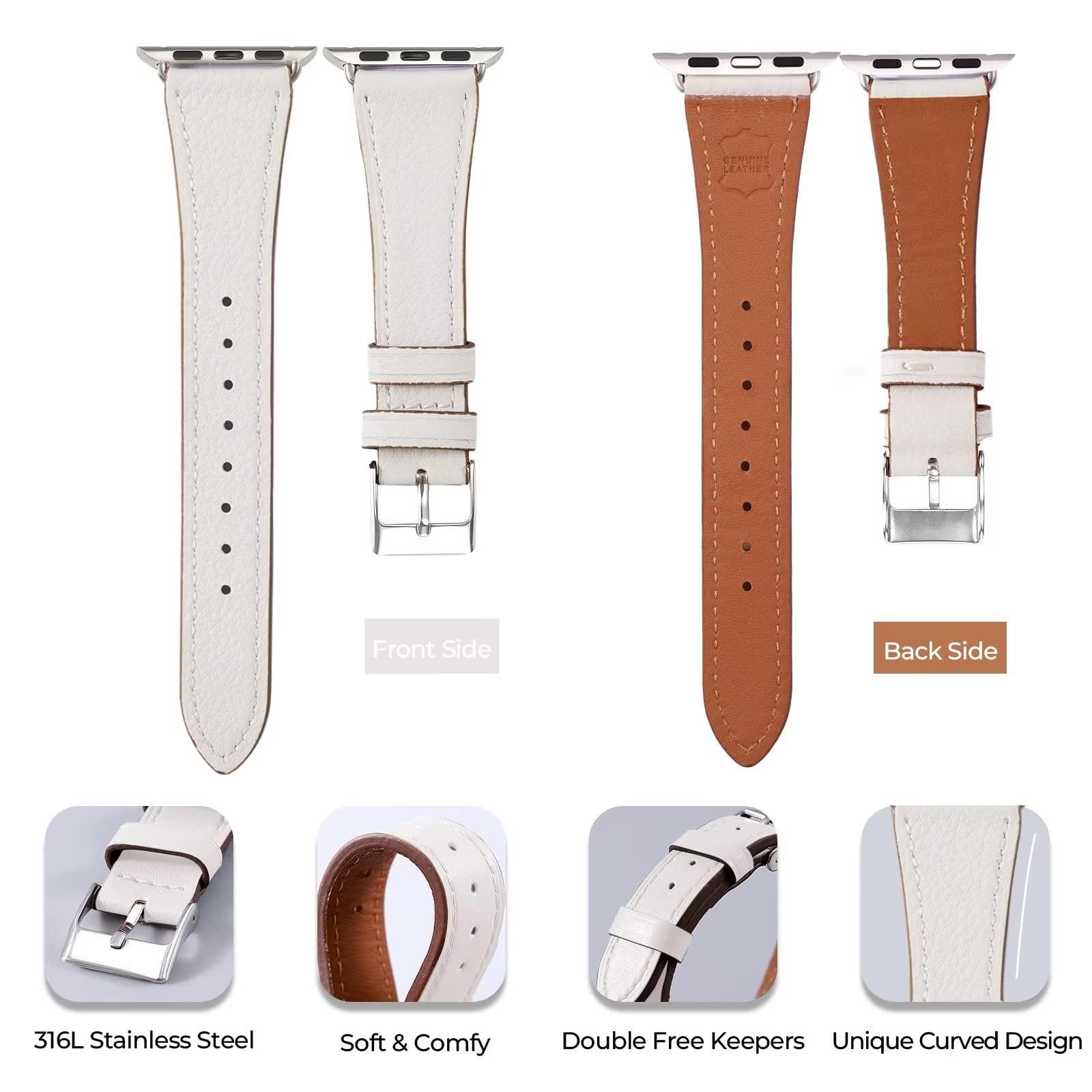 Handodo Women Slim Watch Band 38Mm 40Mm 41Mm Compatible With Apple Watch 9 8 7 6 5 4 3 2 1 Se Se2 Ultra Ultra2 Iwatch, Sgs Certi