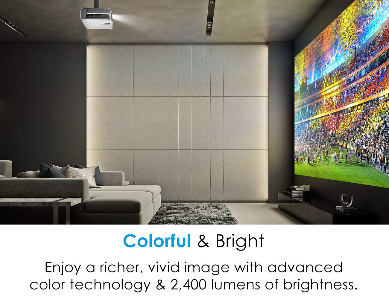 Optoma Uhd50 True 4K Ultra High Definition Dlp Home Theater Projector For Entertainment And Movies With Hdmi 2.0, Hdcp 2.2 And Hdr Technology