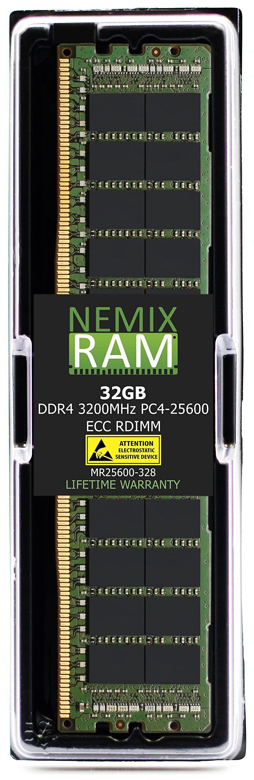 Nemix Ram 32Gb (1X32Gb) Ddr4 3200Mhz Pc4 25600 2Rx8 1.2V Cl22 288 Pin Ecc Rdimm Compatible With Hynix Hmaa4Gr7Ajr8N Xn Registered Server Memory