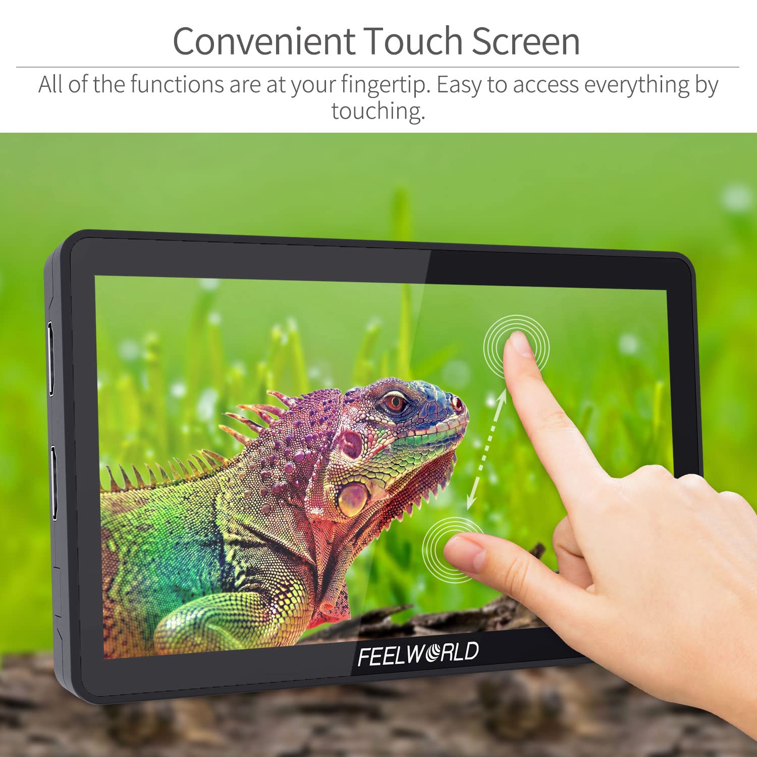 Feelworld F6 Plus V2 6 Inch Dslr Camera Field Touch Screen Monitor With Hdr 3D Lut Small Full Hd 1920X1080 Ips Video Peaking Foc