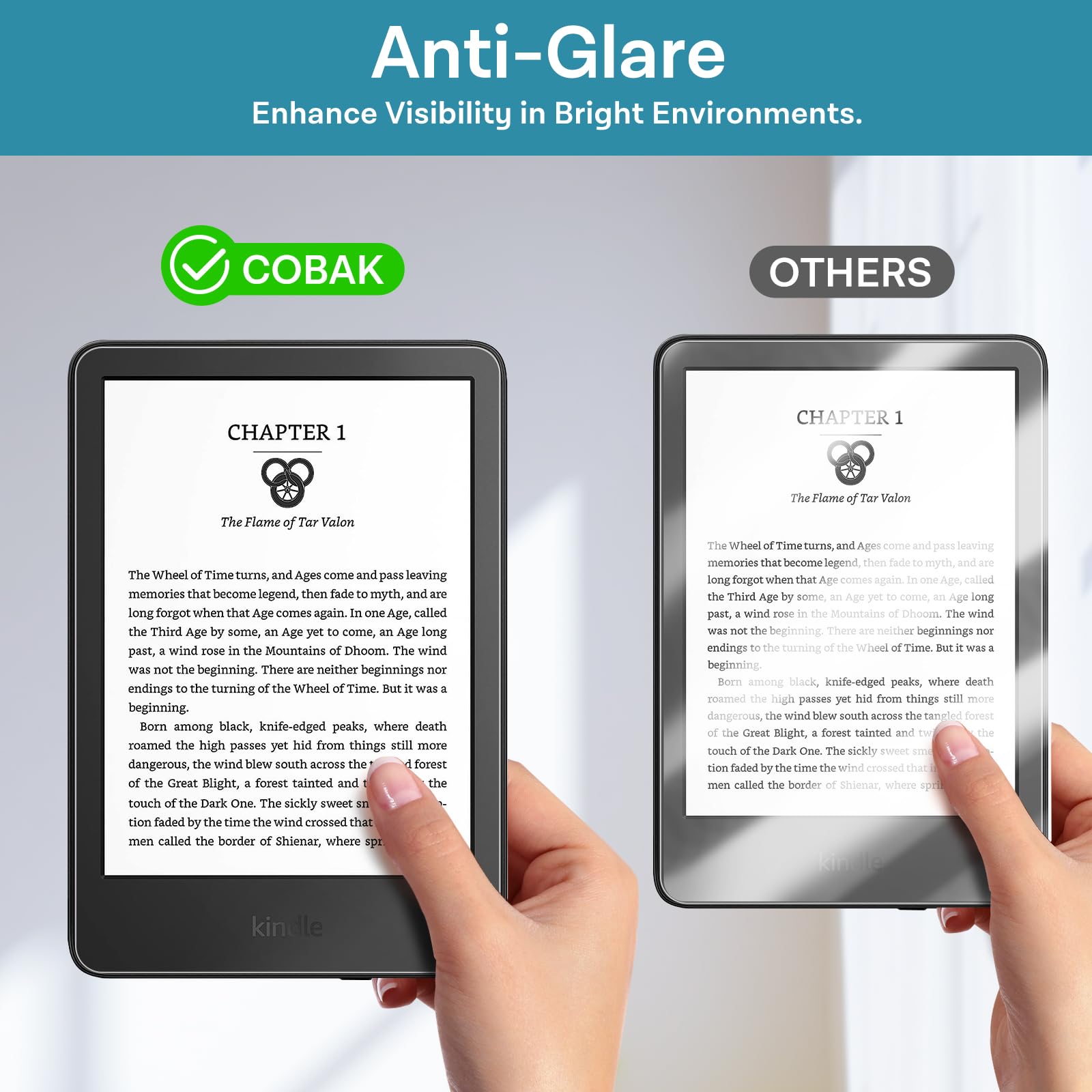 Cobak 3 Pack Anti Glare Matte Screen Protector For 6'' Kindle 11Th Generation 2022 Released, Kobo Nia, And Pocketbook   High Cla