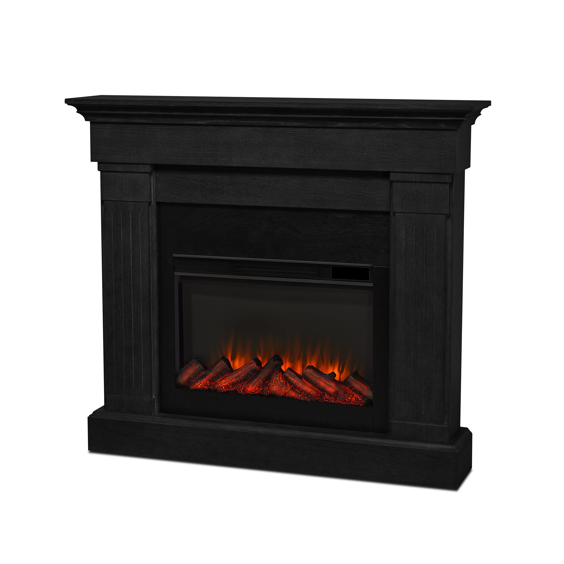 Real Flame Crawford 48 Slim Indoor Electric Fireplace with Mantel for Living Room or Bedroom, Replaceable Fireplace Insert Heate
