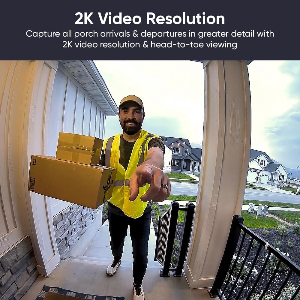 Wyze Video Doorbell V2, Wired, 2K Video, Two Way Audio, Color Night Vision, Works With Existing Chime And Ip65 Weather Resistant